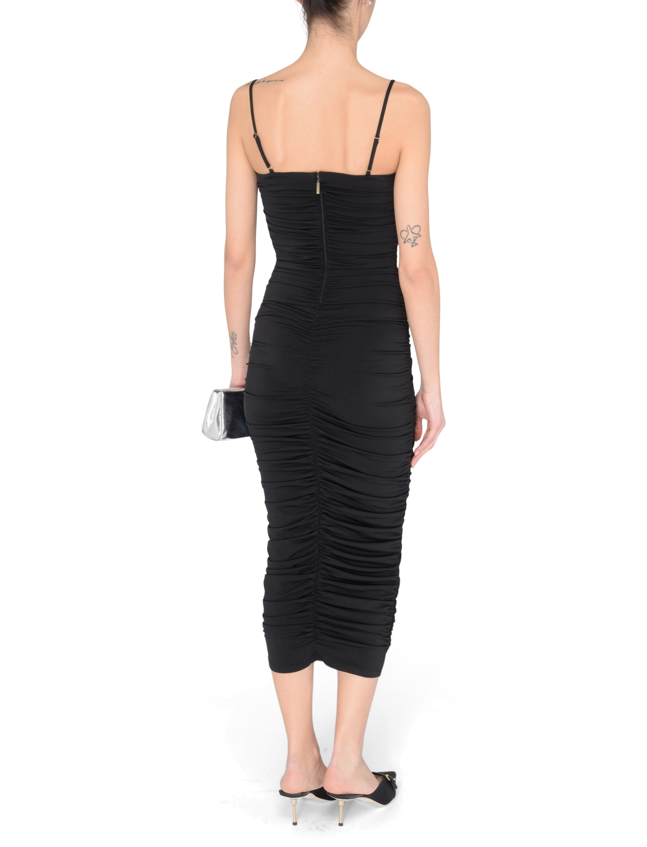michael michael kors black dress Michael Michael Kors Square Neck Belted Waist Mini Dress main image 0
