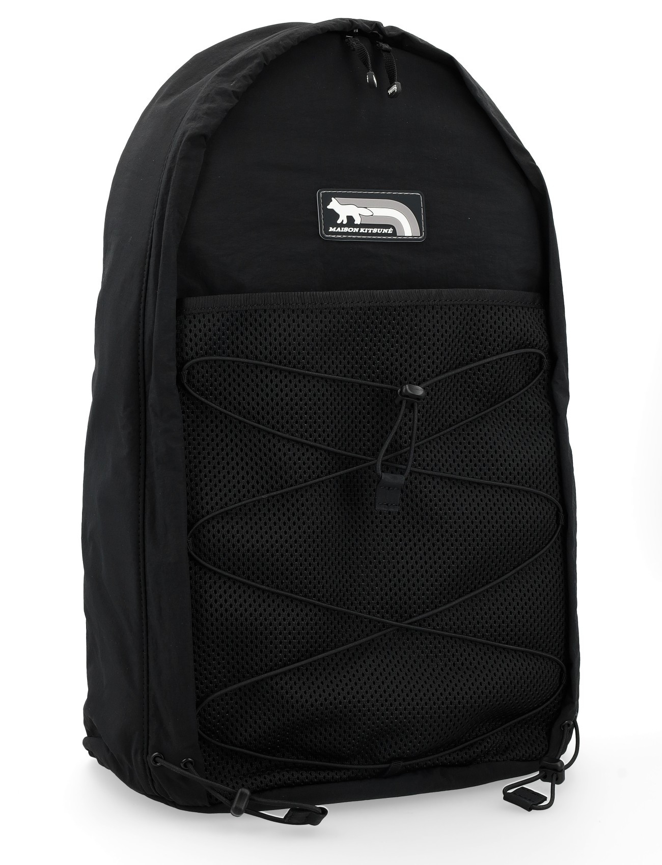 Maison Kitsuné Fox Backpack in Black Nylon | H-Brands