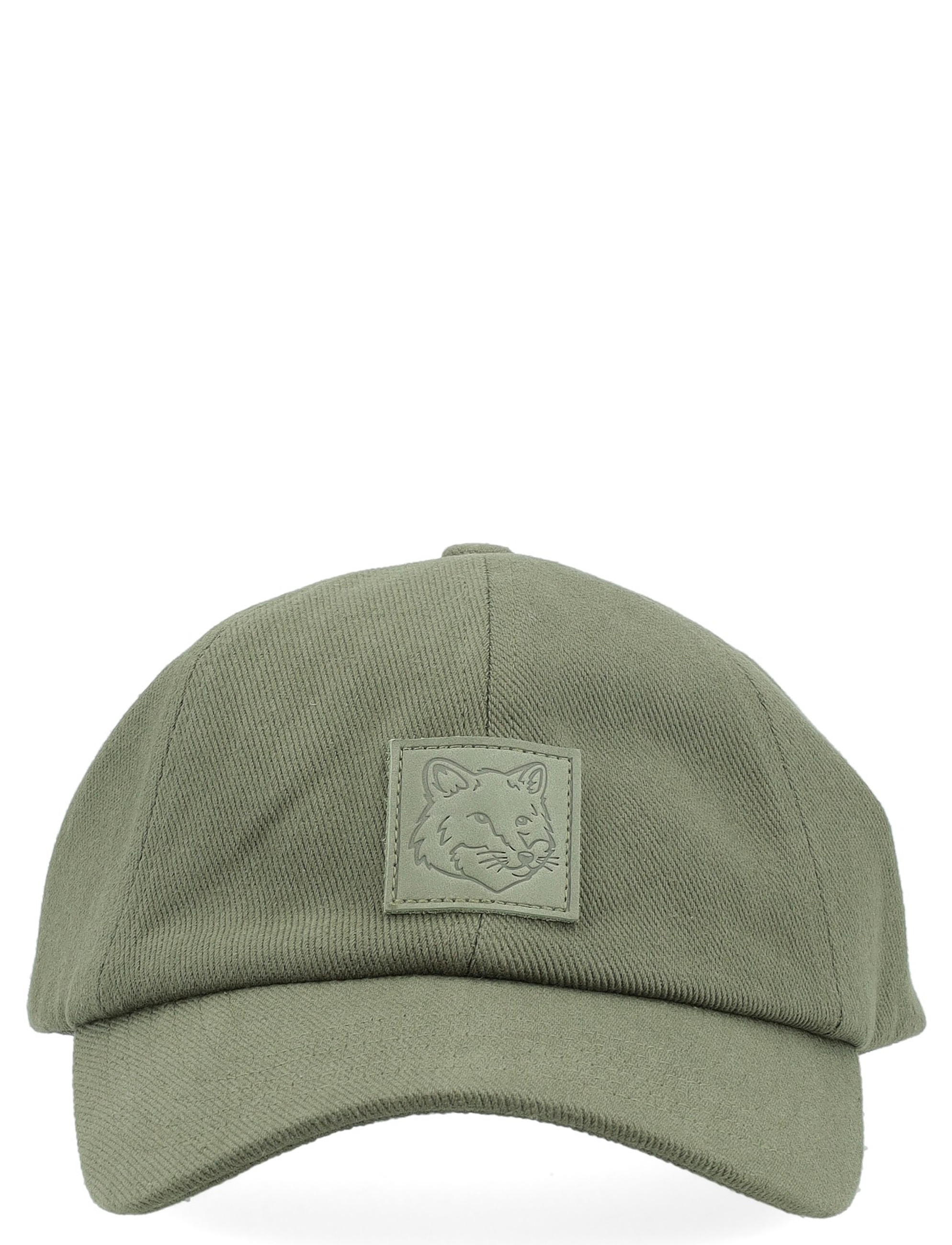 Maison Kitsuné Bold Fox Head 6P Bonnet in Green Cotton | H