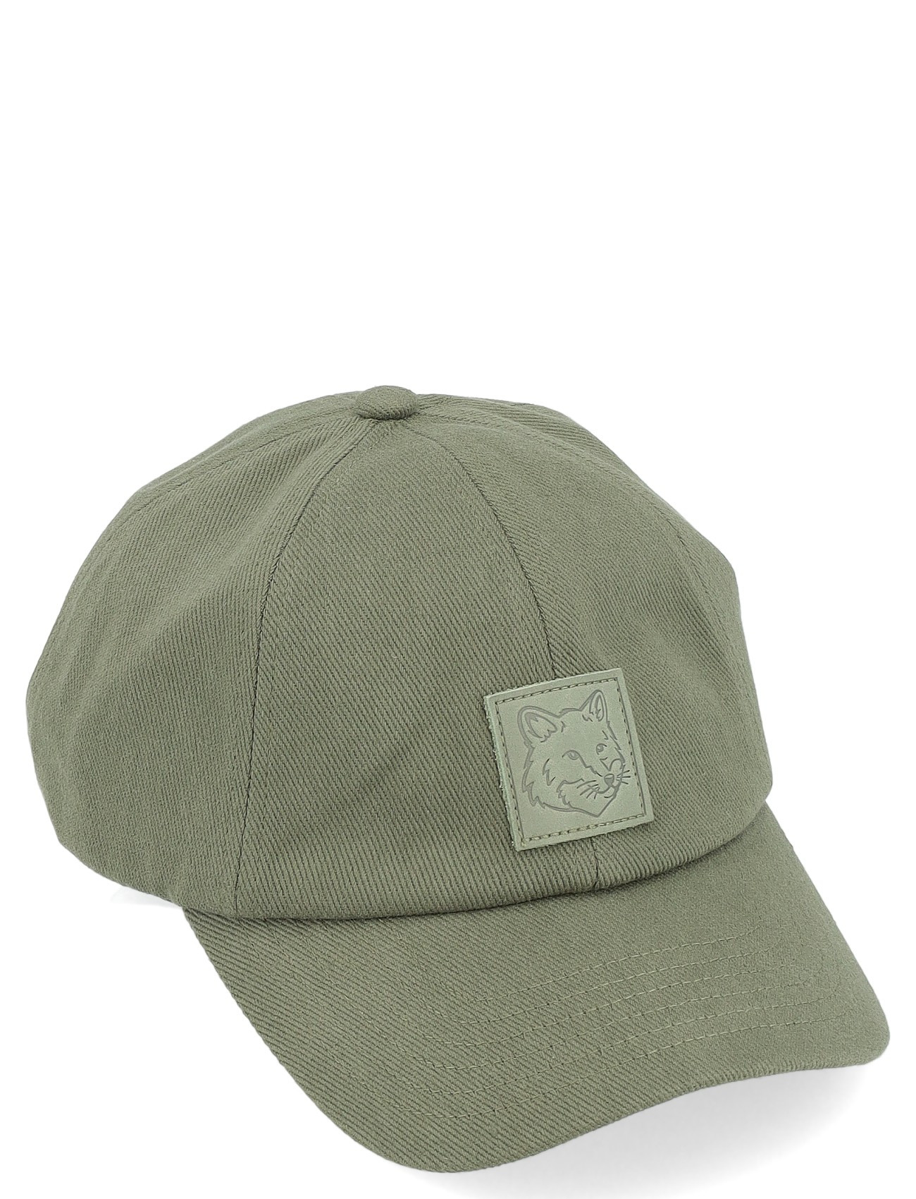 Maison Kitsuné Fox Head 6P Green Cotton Cap | H-Brands