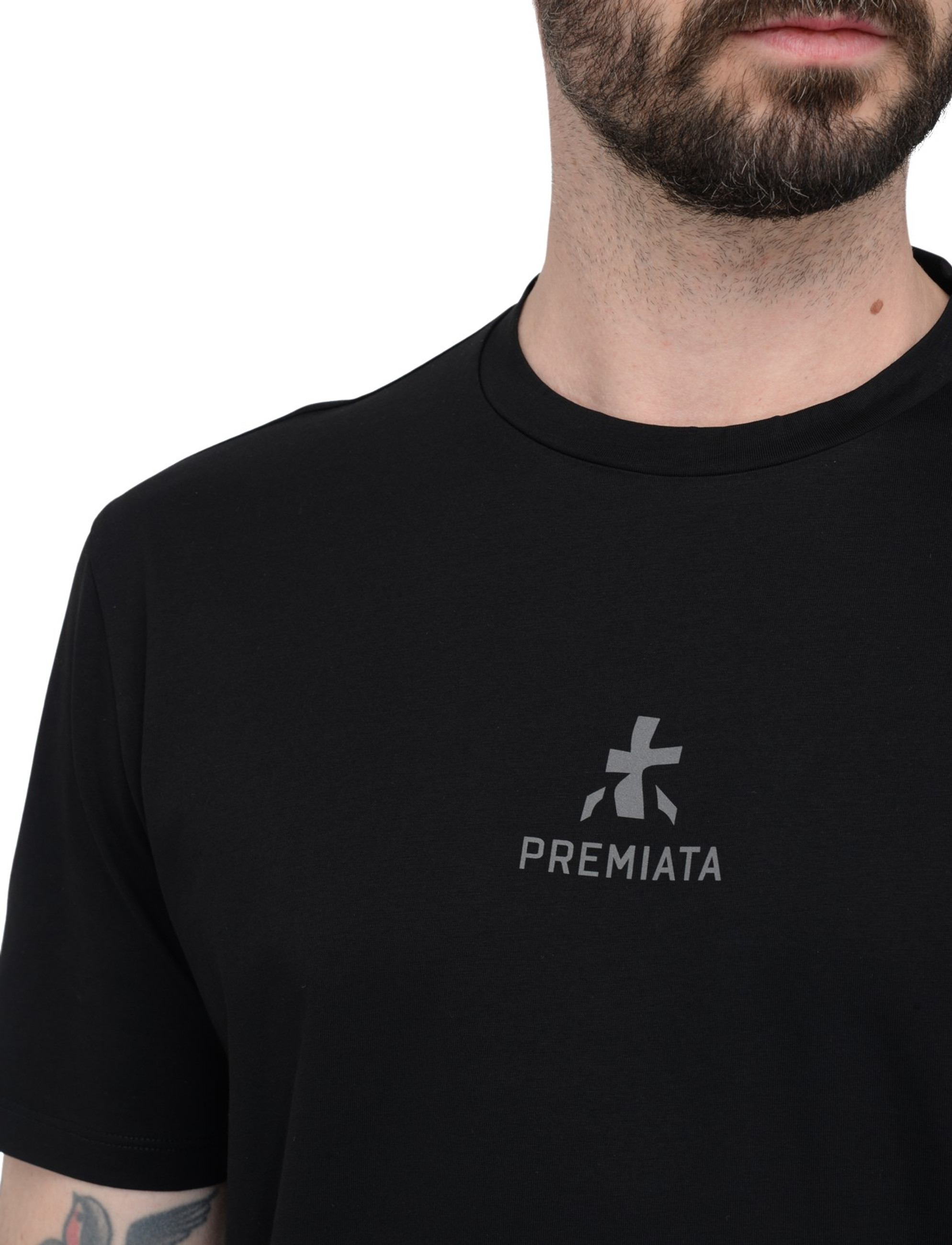 Tシャツ・カットソー PREMIATA SS25 Cotton jersey T-shirt (PA1017 BLACK) Premiata T-shirt in black cotton | H-Brands