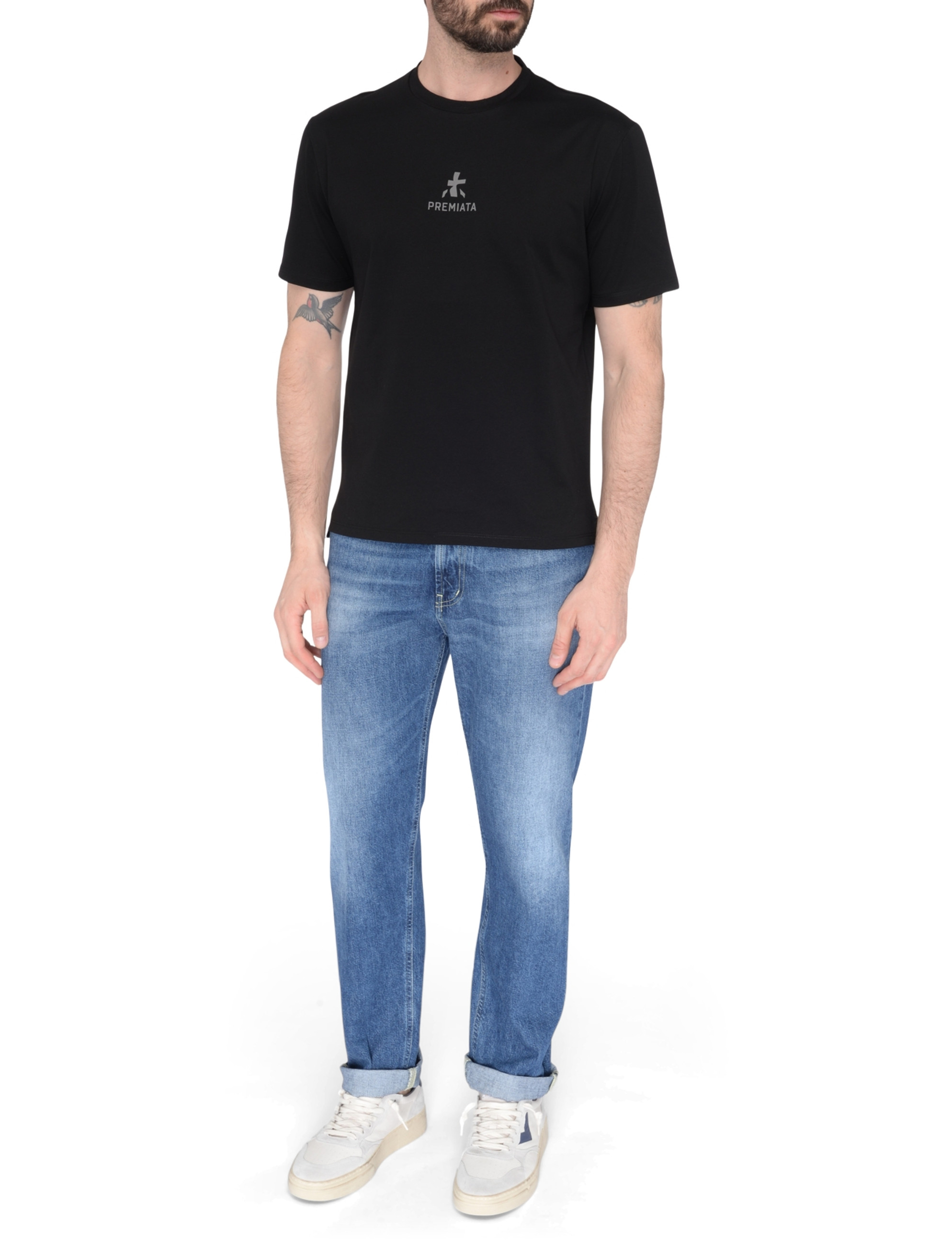 Tシャツ・カットソー PREMIATA SS25 Cotton jersey T-shirt (PA1019 BLACK) Premiata T-shirt in black cotton jersey | H-Brands