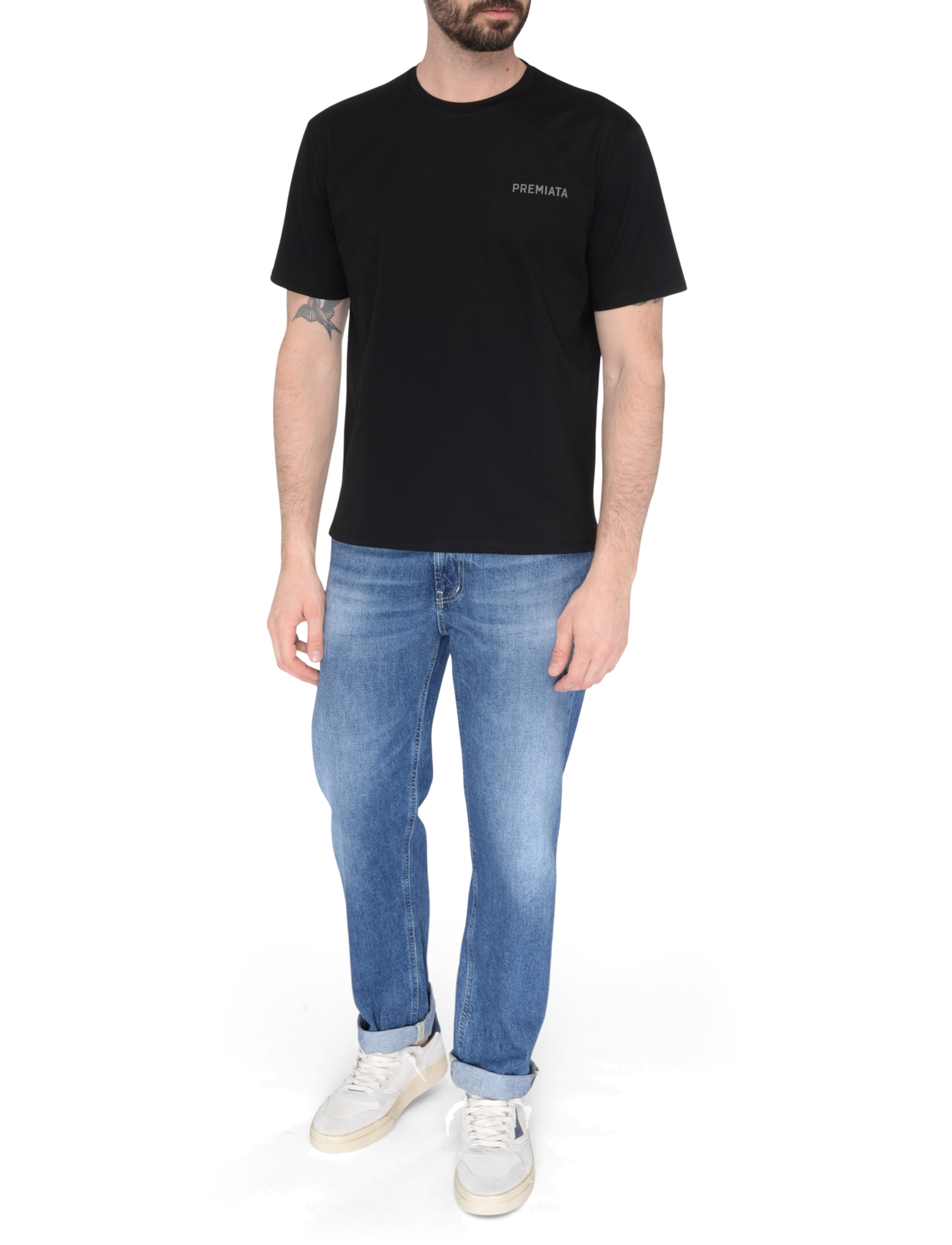Tシャツ・カットソー PREMIATA SS25 Cotton jersey T-shirt (PA1019 BLACK) Premiata T-shirt in black cotton jersey | H-Brands