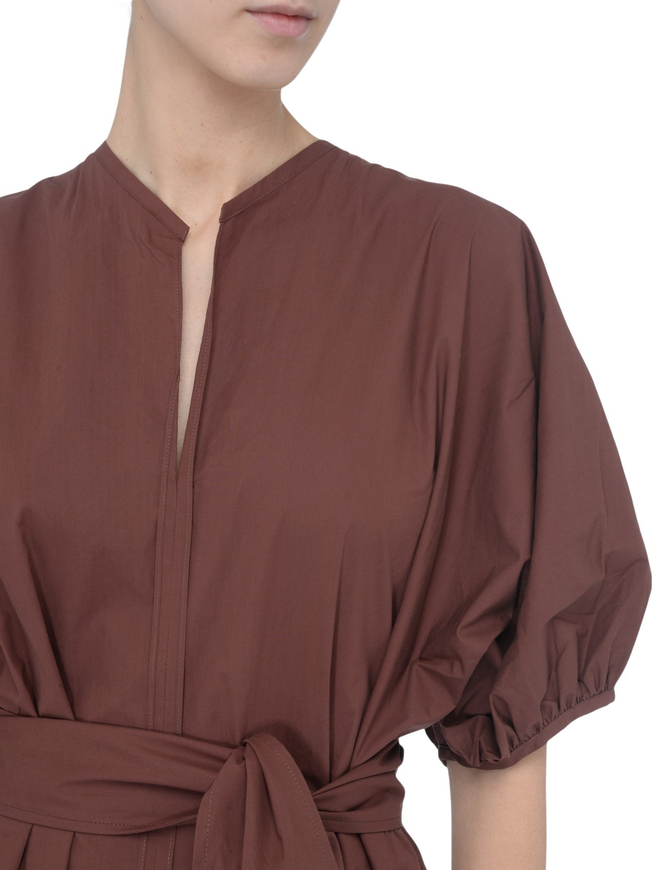 Soeur dress in mahogany-colored organic cotton | H-Brands