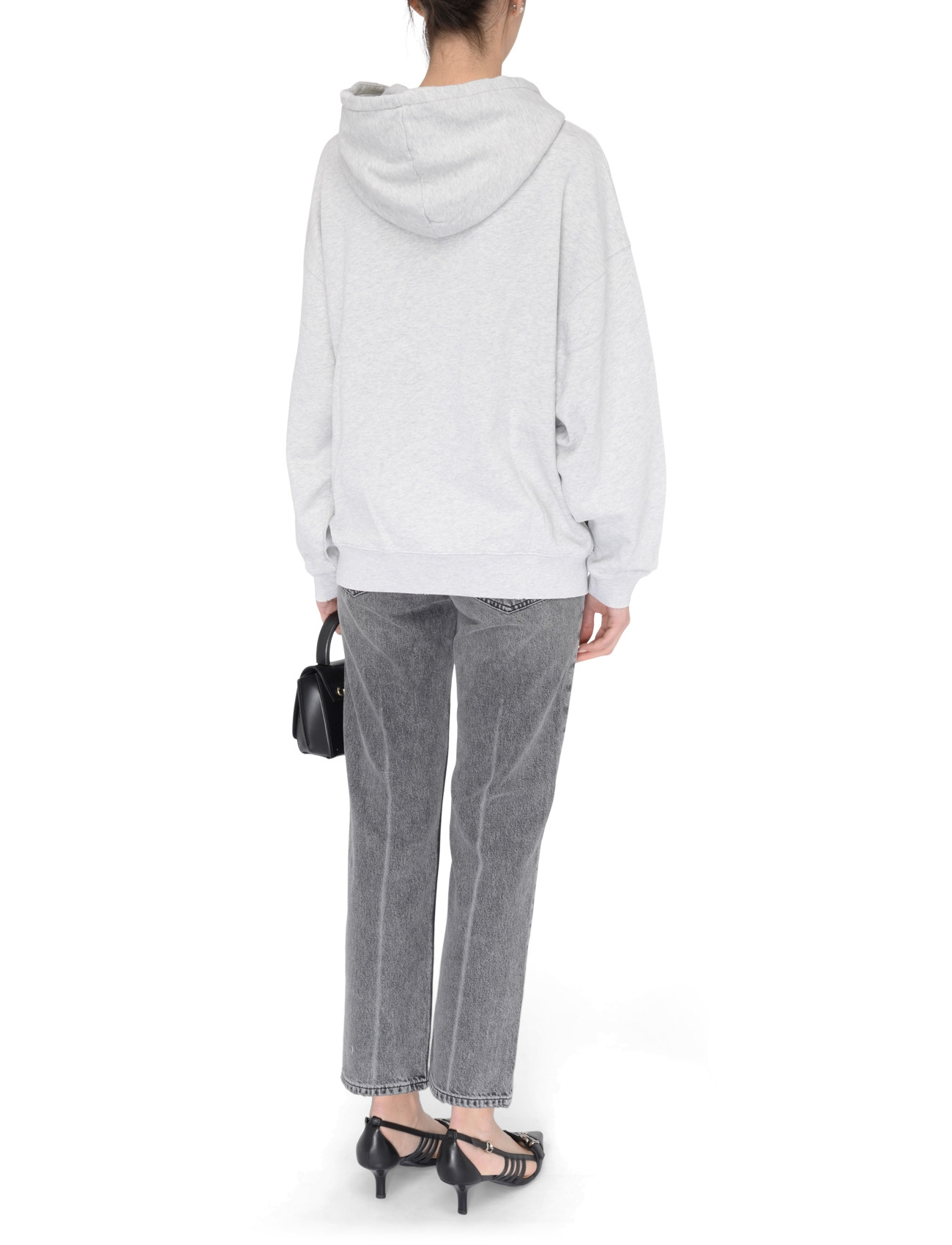 Anine Bing Gray Melange Cotton Sweatshirt | H-Brands