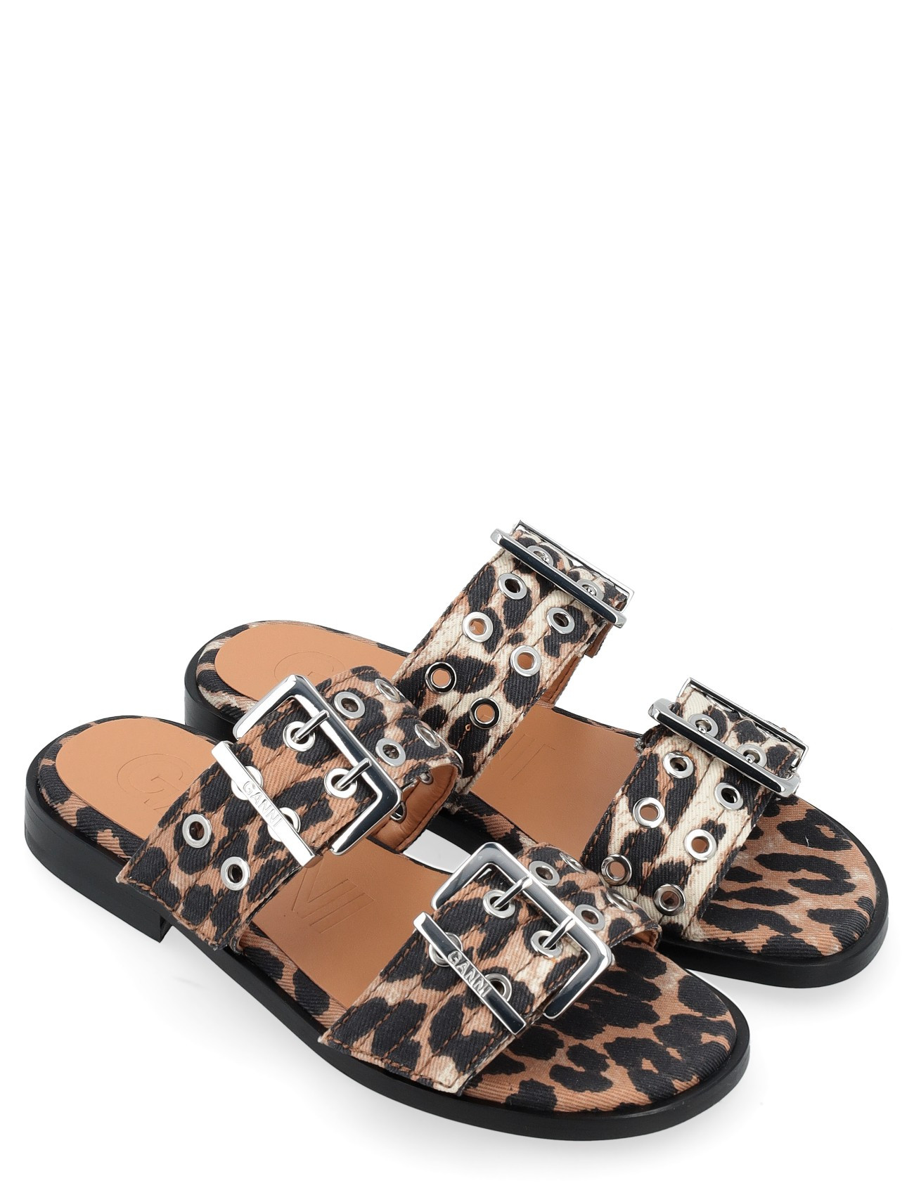 Ganni Leopard-Print Ganni Sandals | H-Brands
