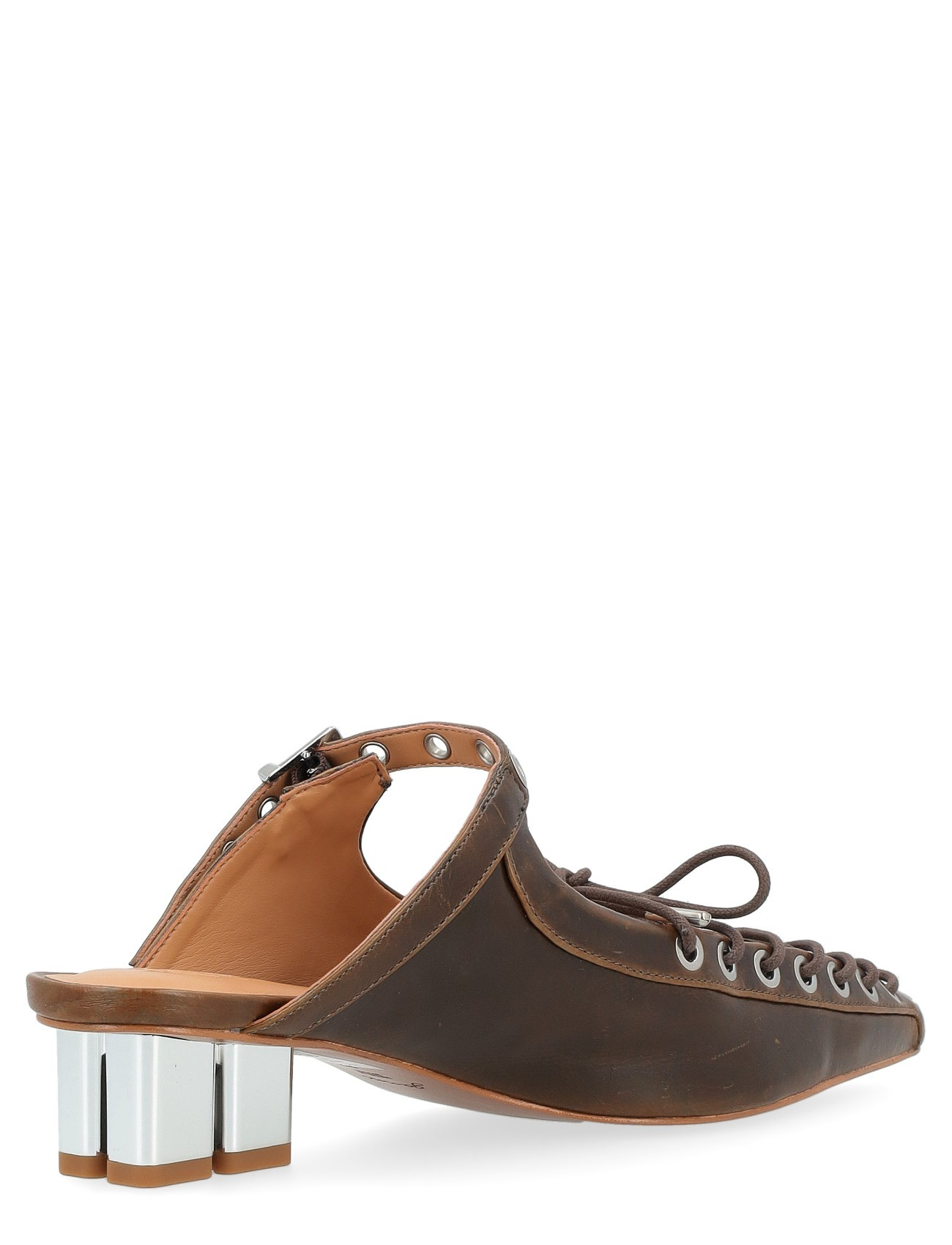 Ganni mules Ganni olive green recycled leather | H-Brands