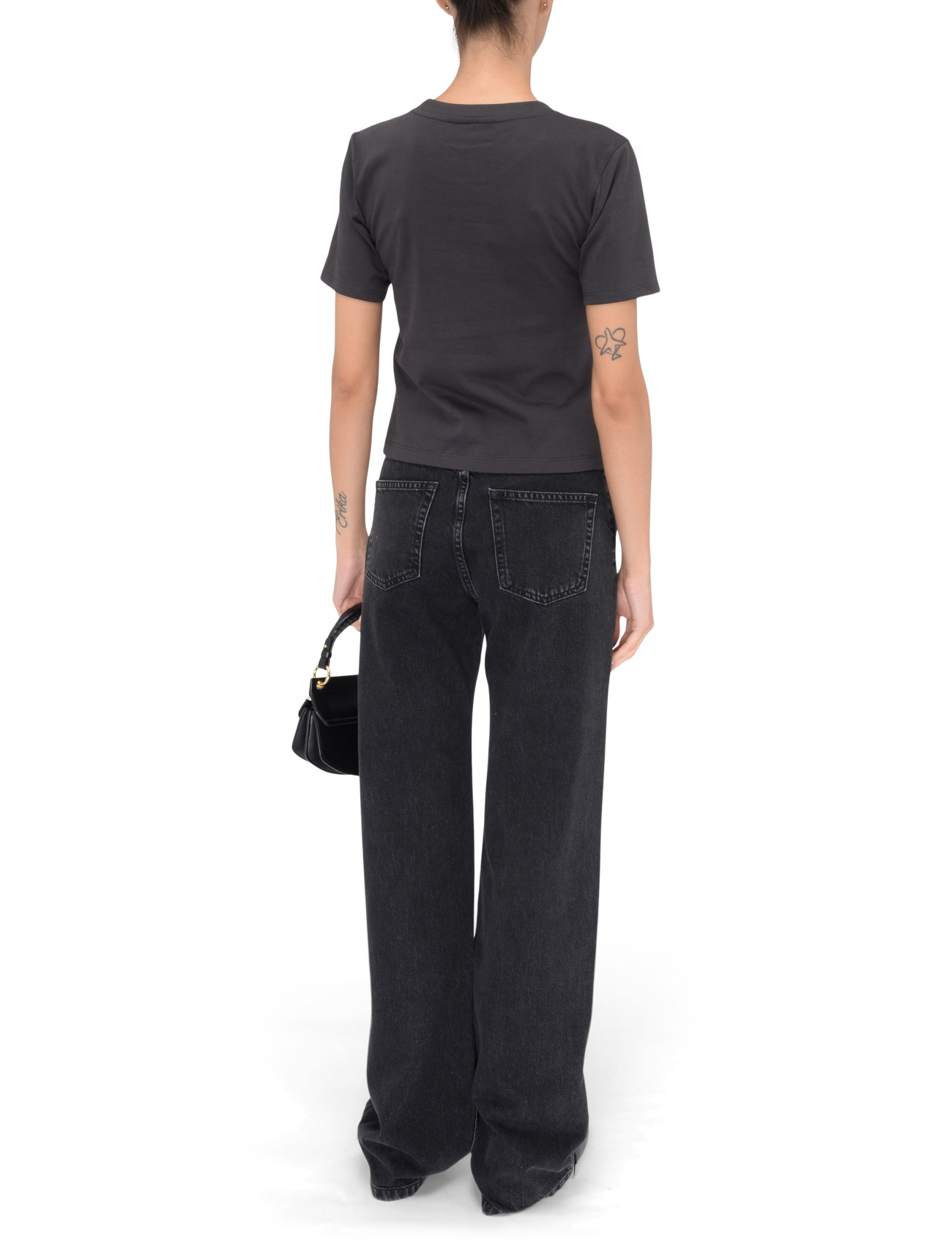 Ganni Black Ganni T-Shirt with Heart | H-Brands