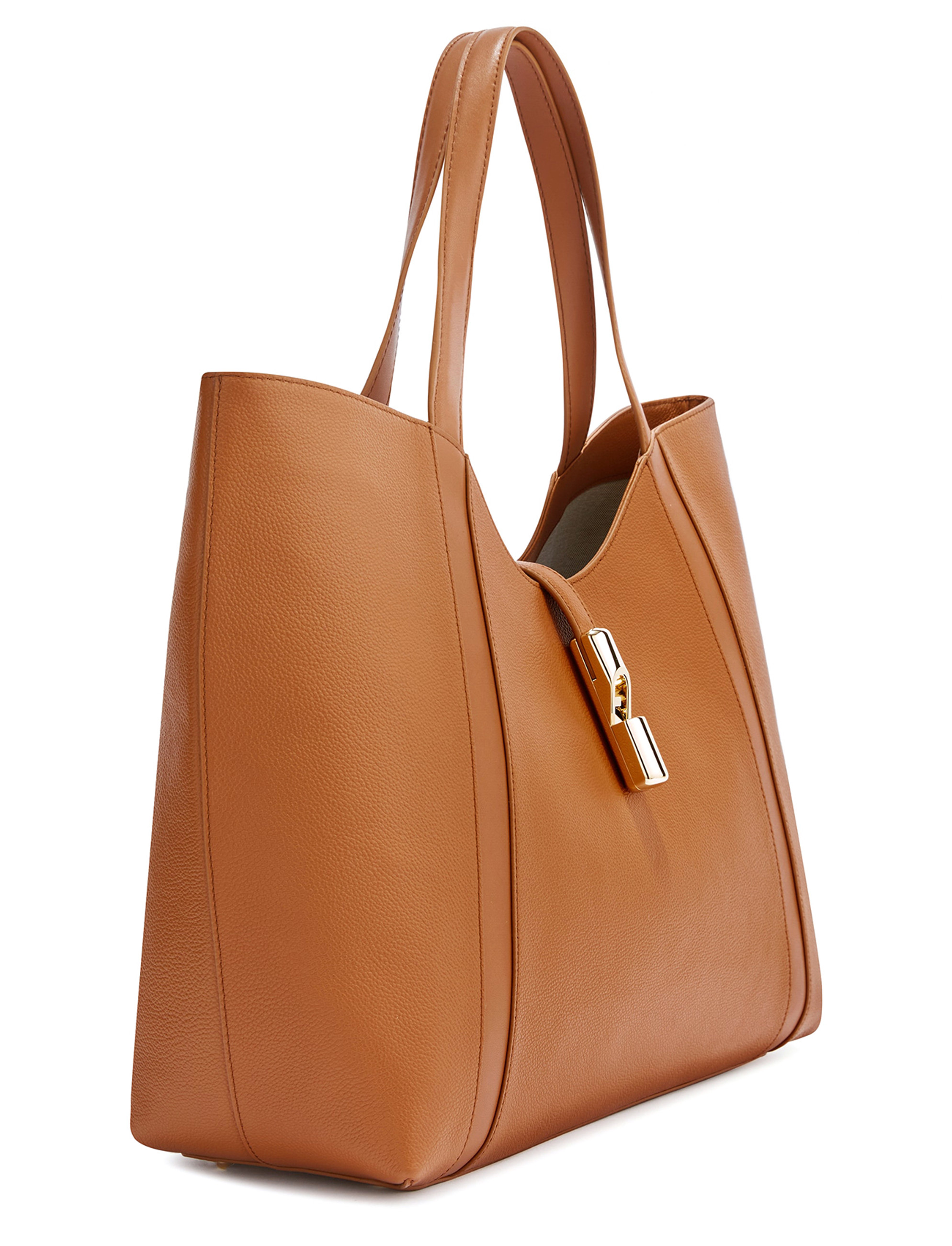 Furla Goccia XL bag in brandy-colored leather | H-Brands Furla Goccia XL bag in brandy-colored leather | H-Brands
