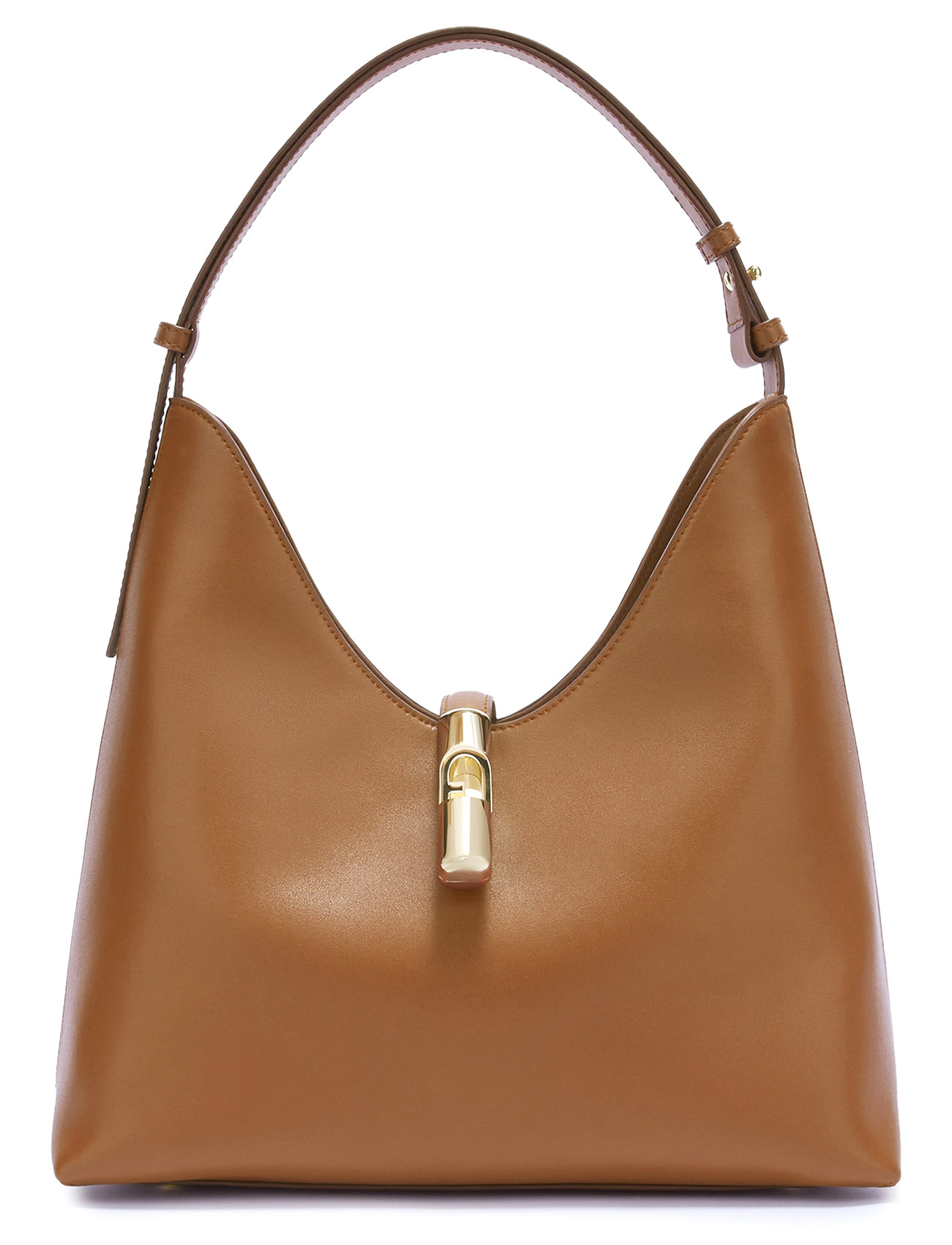 Furla M Handbag in Brandy-Colored Leather | H-Brands