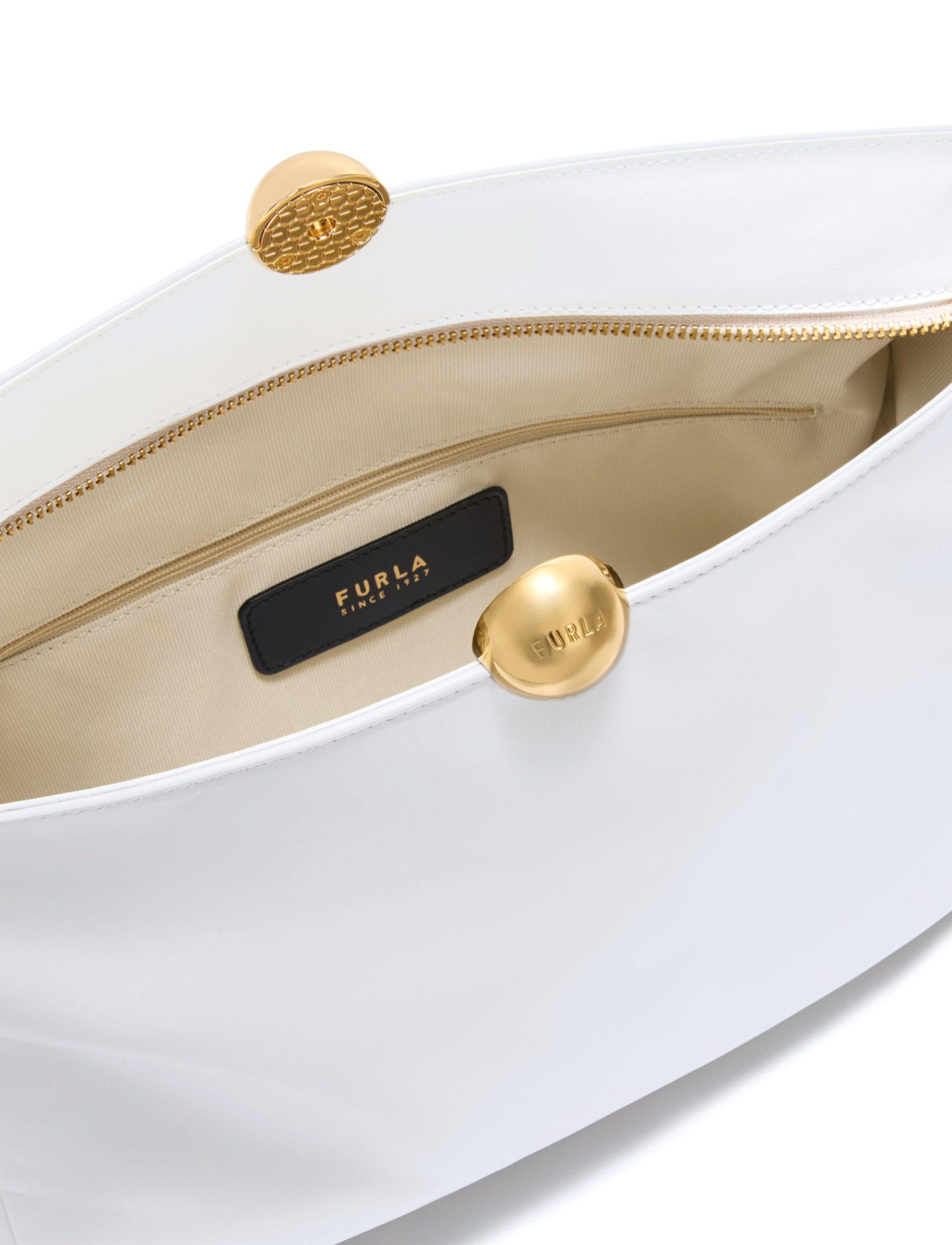 クラッチバッグ FURLA Woman Clutch White WB01661BX3168 1704S Furla Sfera Soft M Leather White Clutch Bag | H-Brands