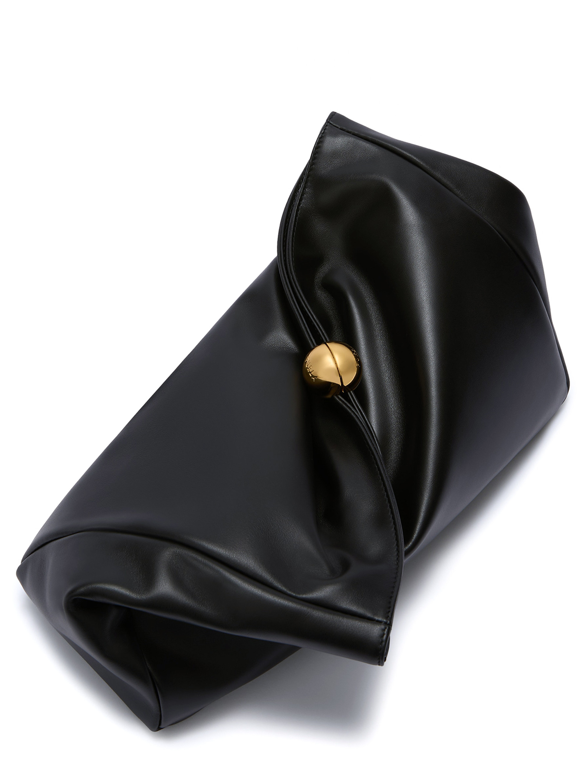 Furla Sfera Soft M Black Leather Clutch Bag | H-Brands