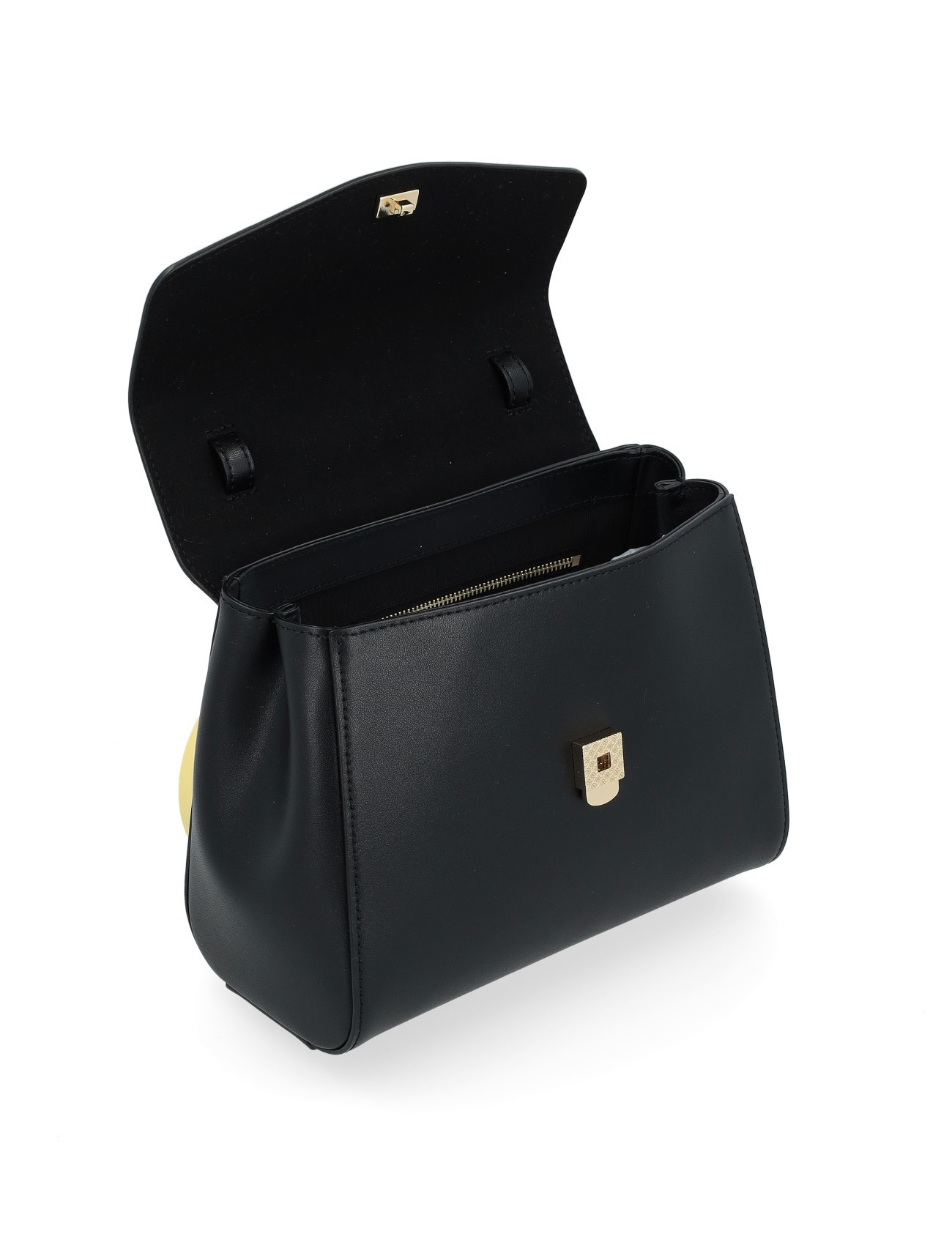 Furla Meridiana Mini Black Leather Hand Bag H-Brands