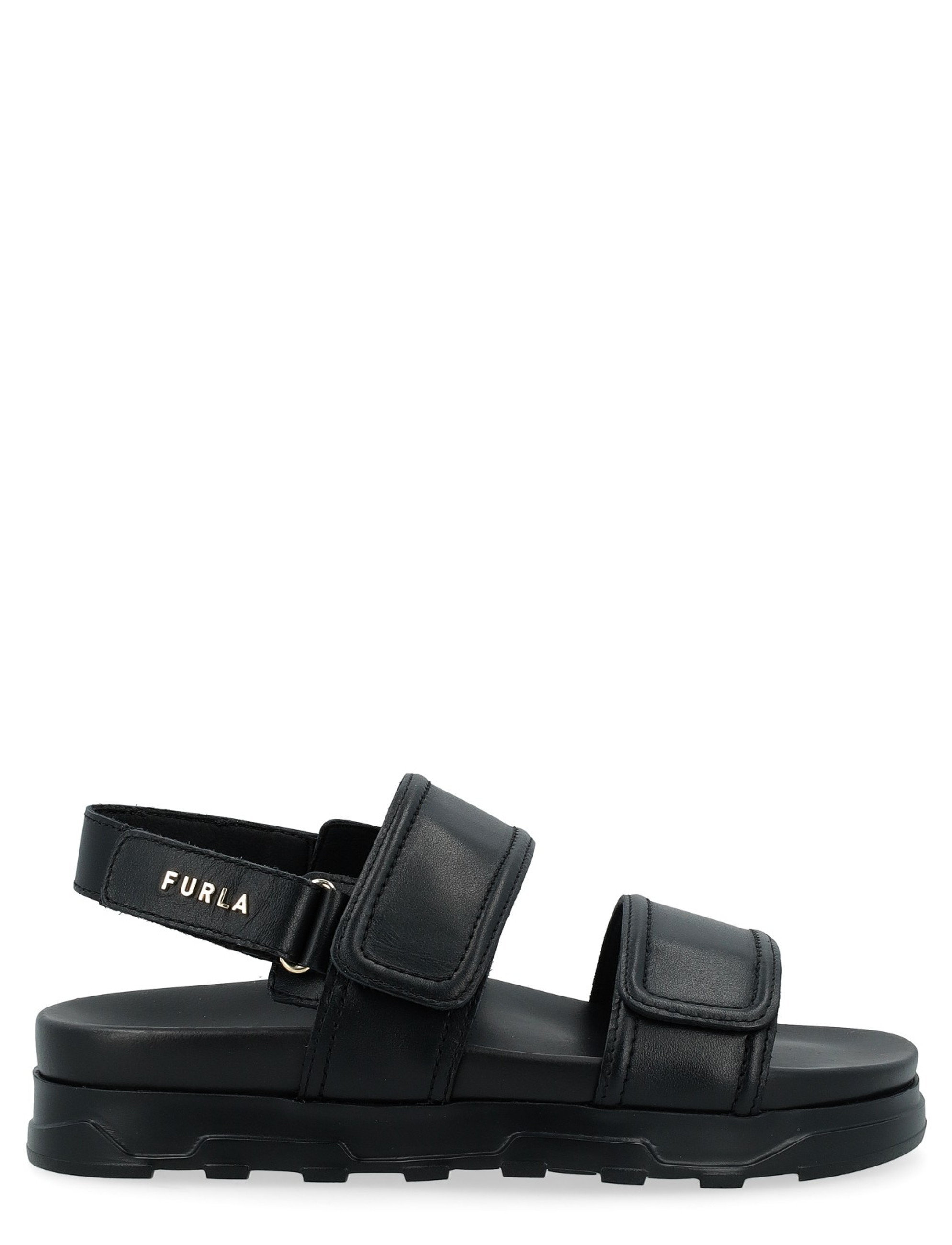 Sandalia Furla de piel negra