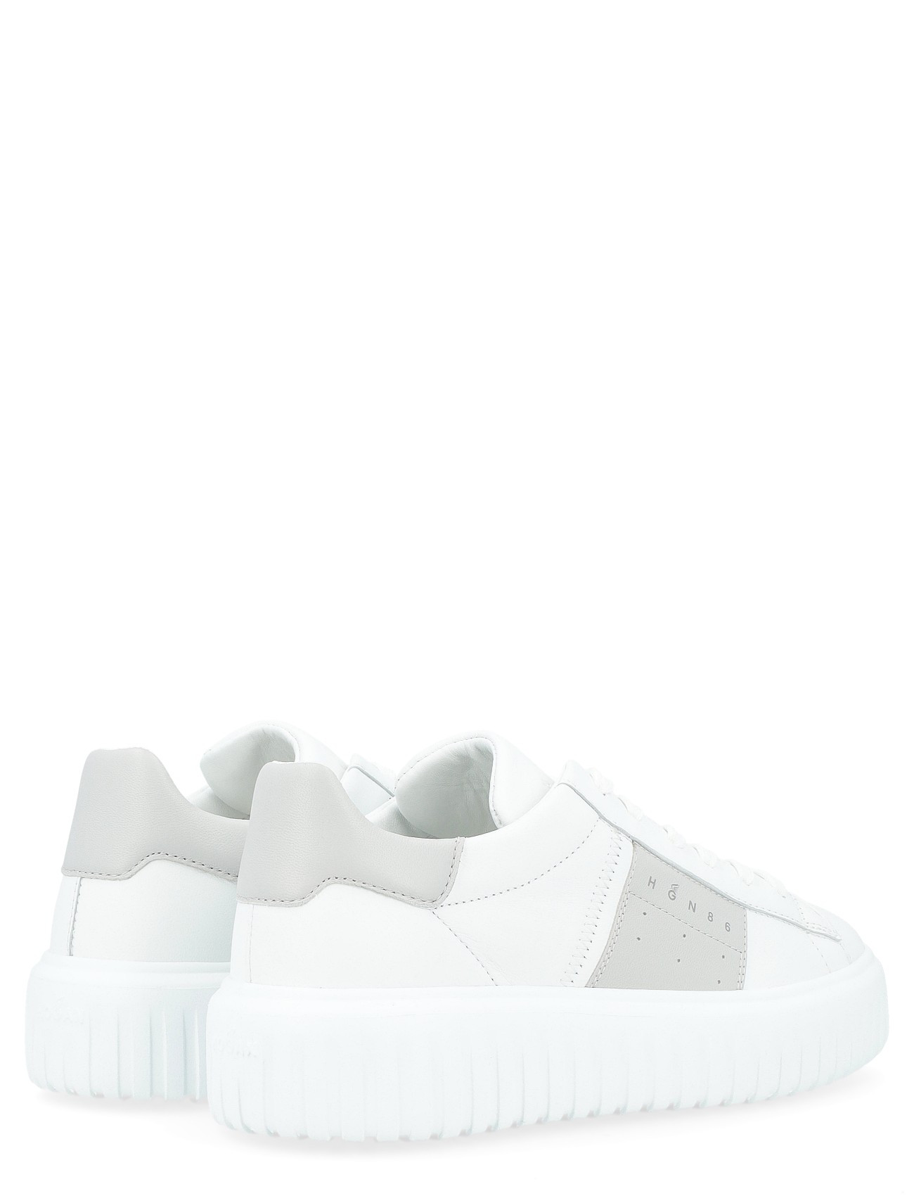 Hogan Sneakers in White and Gray Nappa Leather | H-Brands
