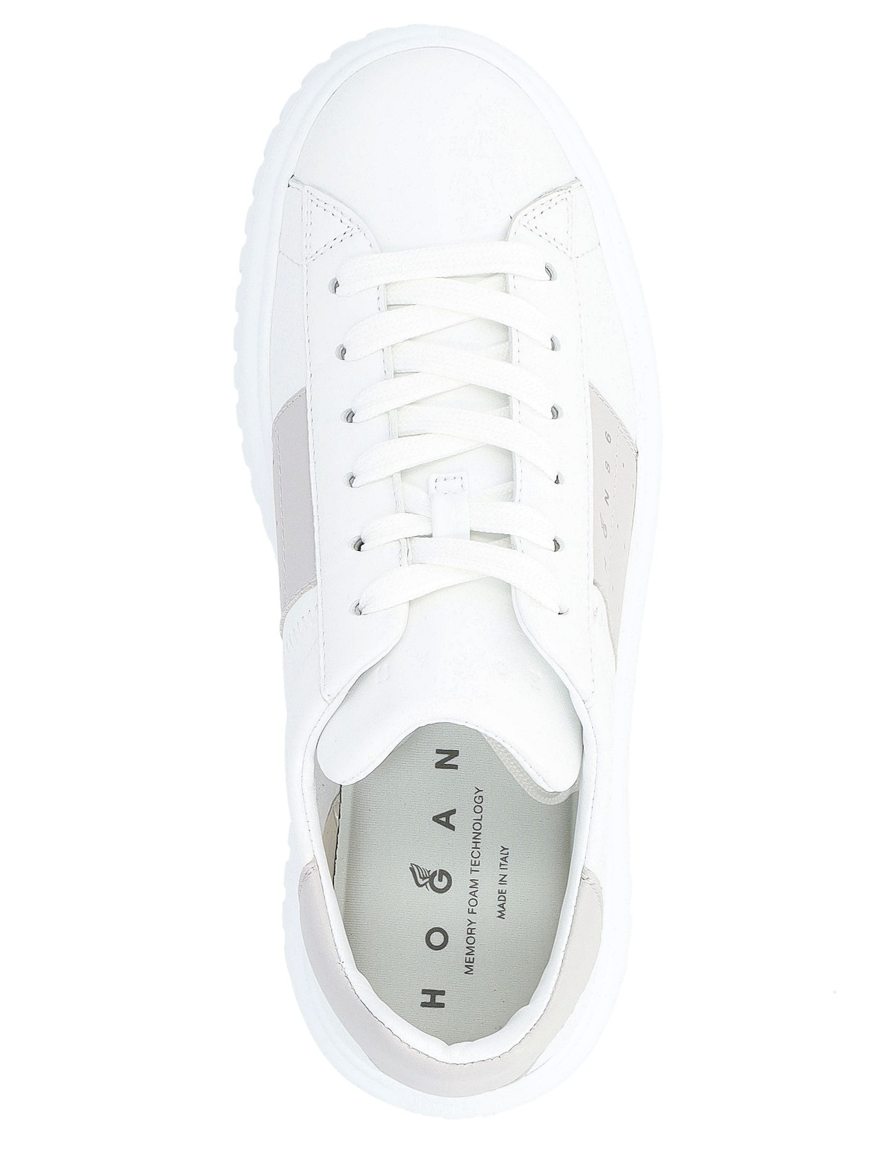 Hogan Sneakers in White and Gray Nappa Leather | H-Brands