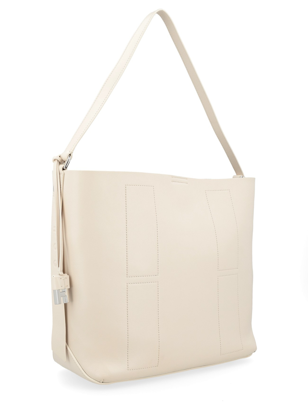 Hogan Medium Hobo Bag in Ivory Leather |H-Brands