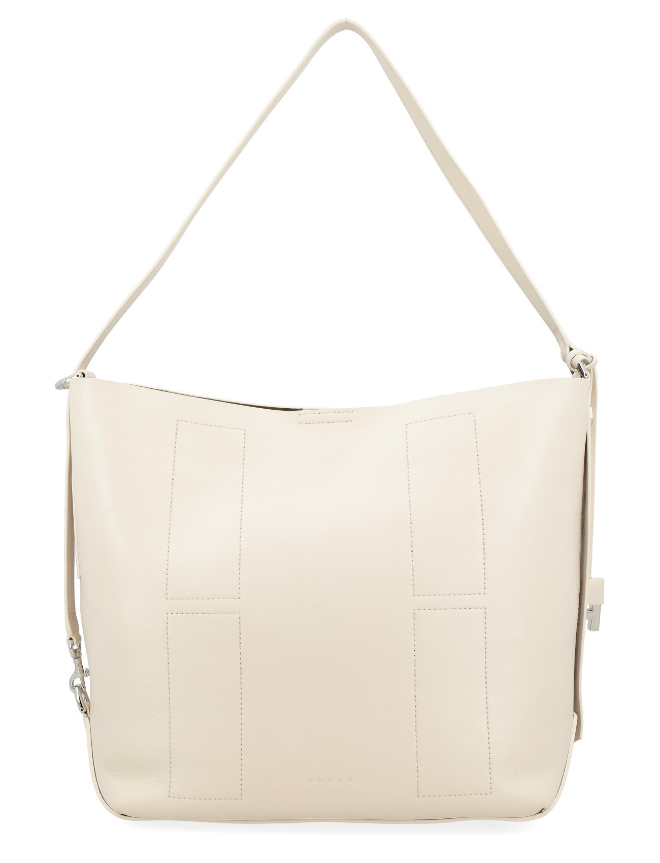 Hogan Medium Hobo Bag in Ivory Leather |H-Brands