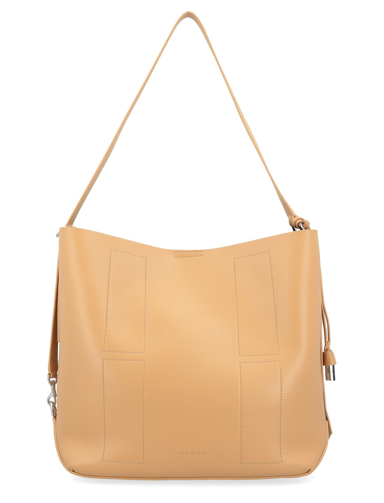 Hogan Medium Hobo Bag in Beige Leather | H-Brands