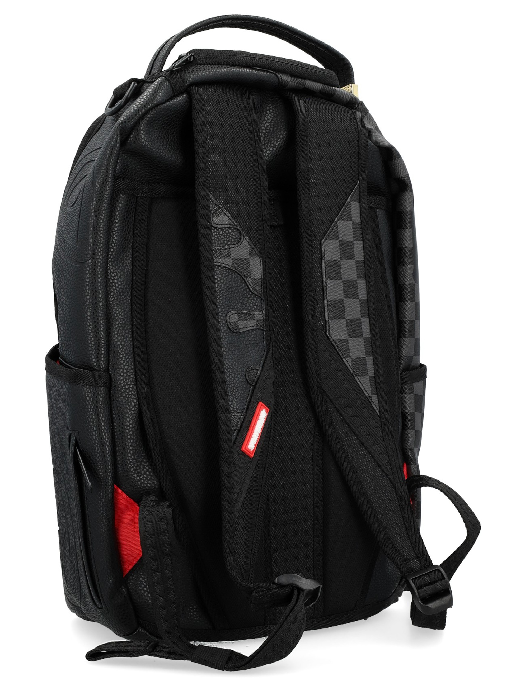 バッグ Sprayground unfinished shark backpack Sprayground Unfinished Shark backpack in black vegan leather