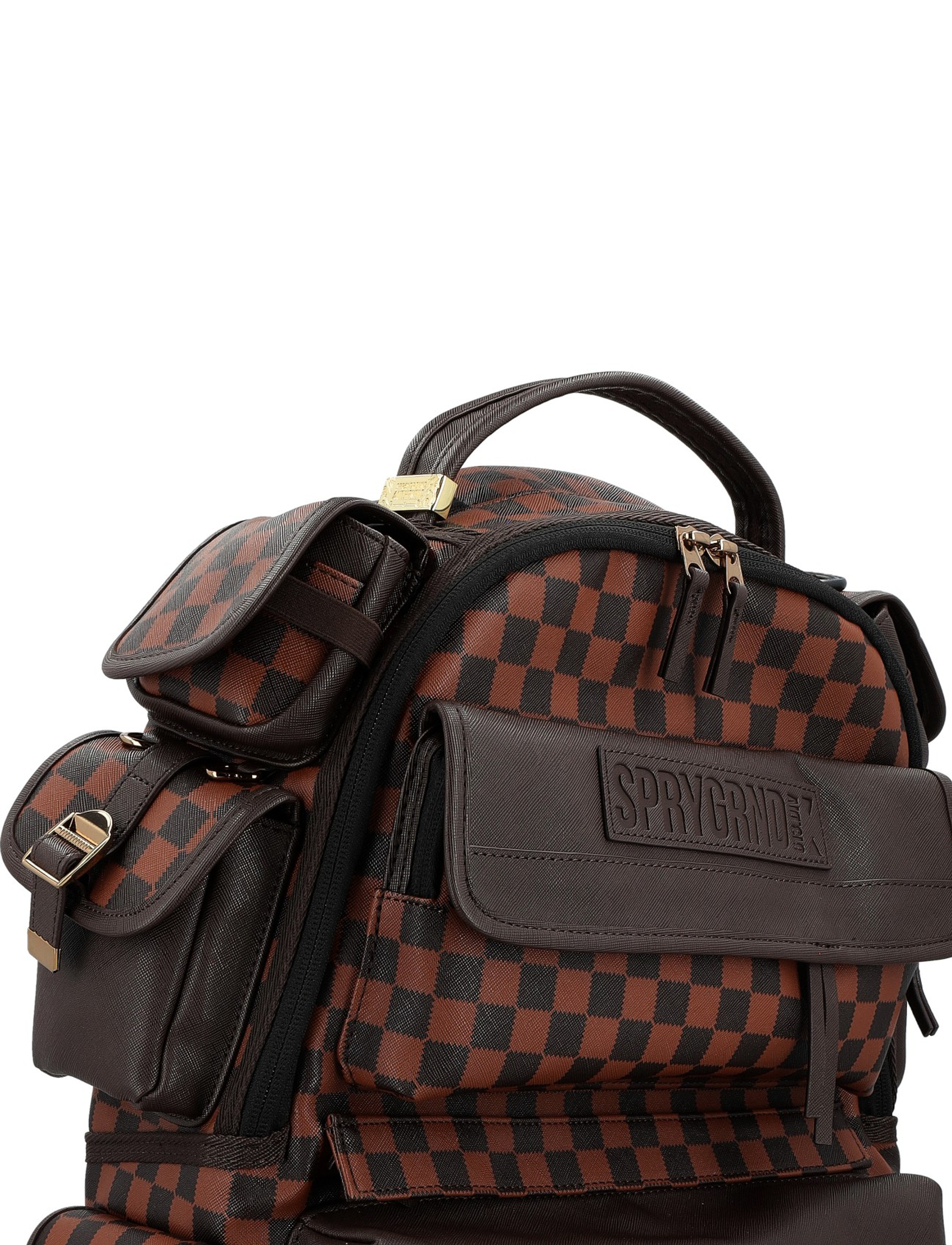 Sprayground Spec Ops Pixel Emboss backpack in brown vegan Sprayground Spec Ops Pixel Emboss backpack in brown vegan