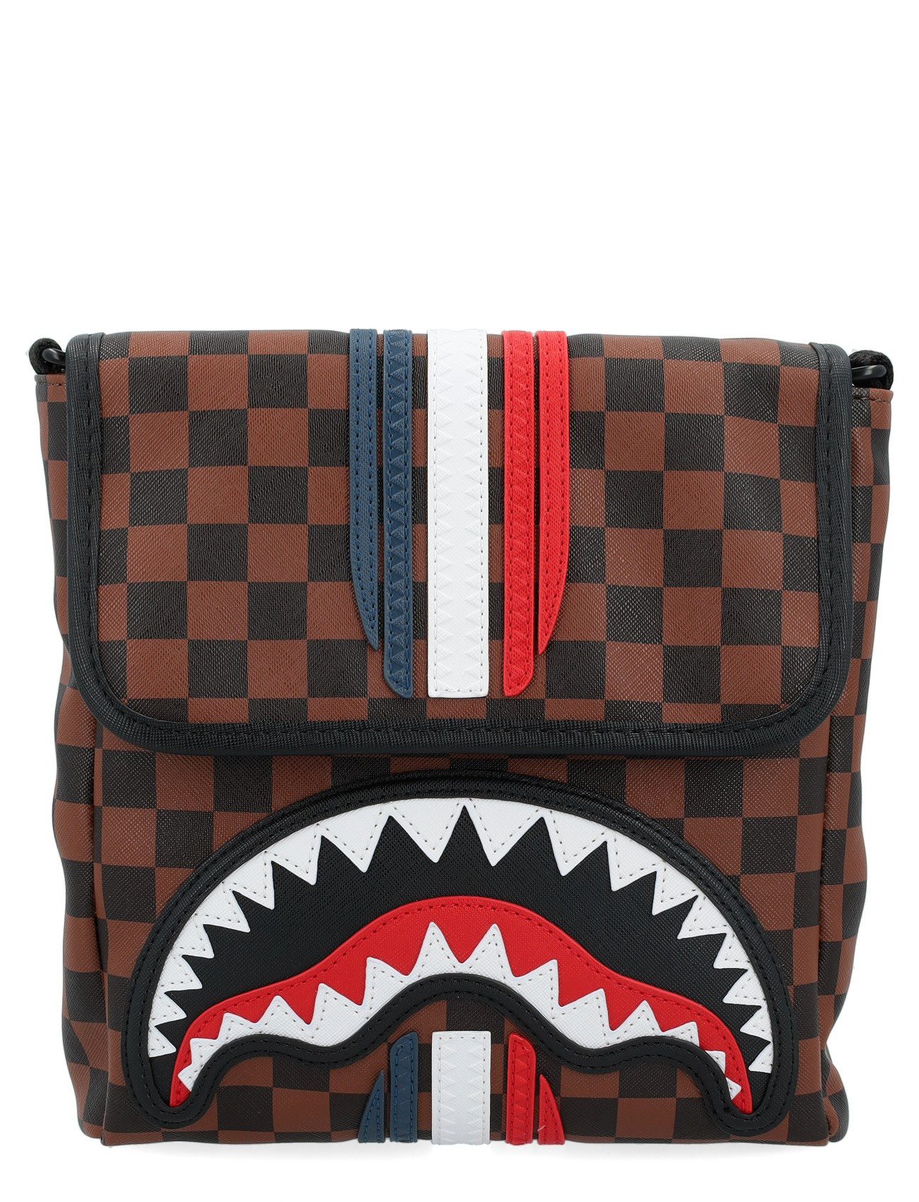 【SPRAYGROUND】【ラスト1点】4AMショルダーバッグ 新品 未使用 Sprayground Francaise Messenger Sling Bag in Brown Vegan Leather
