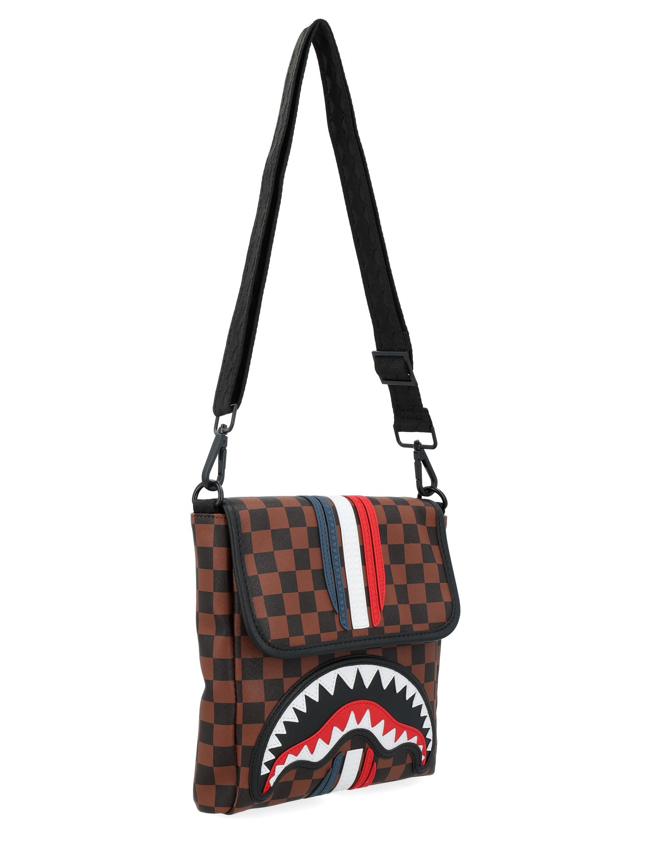 Sprayground Francaise Messenger Sling Bag in Brown Vegan Leather
