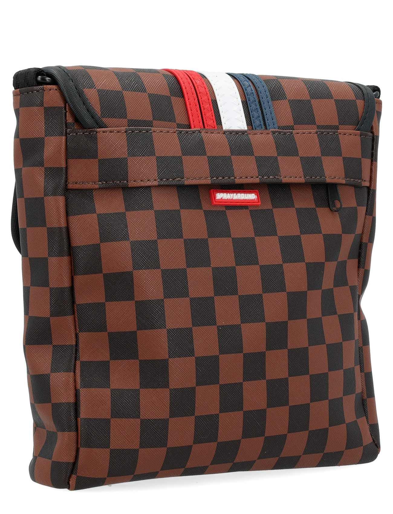 Sprayground Francaise Messenger Sling Bag in Brown Vegan Leather
