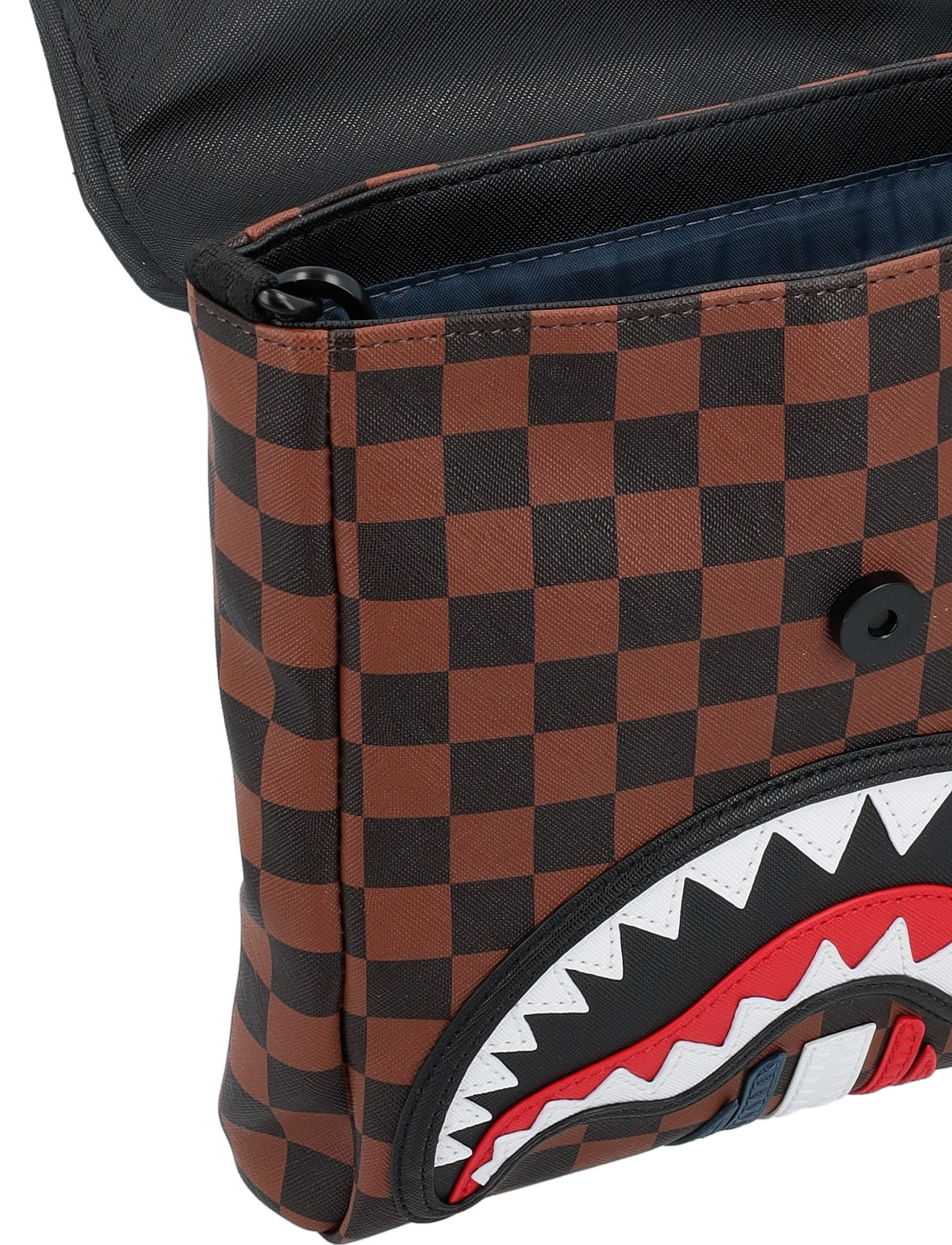 Sprayground Francaise Messenger Sling Bag in Brown Vegan Leather
