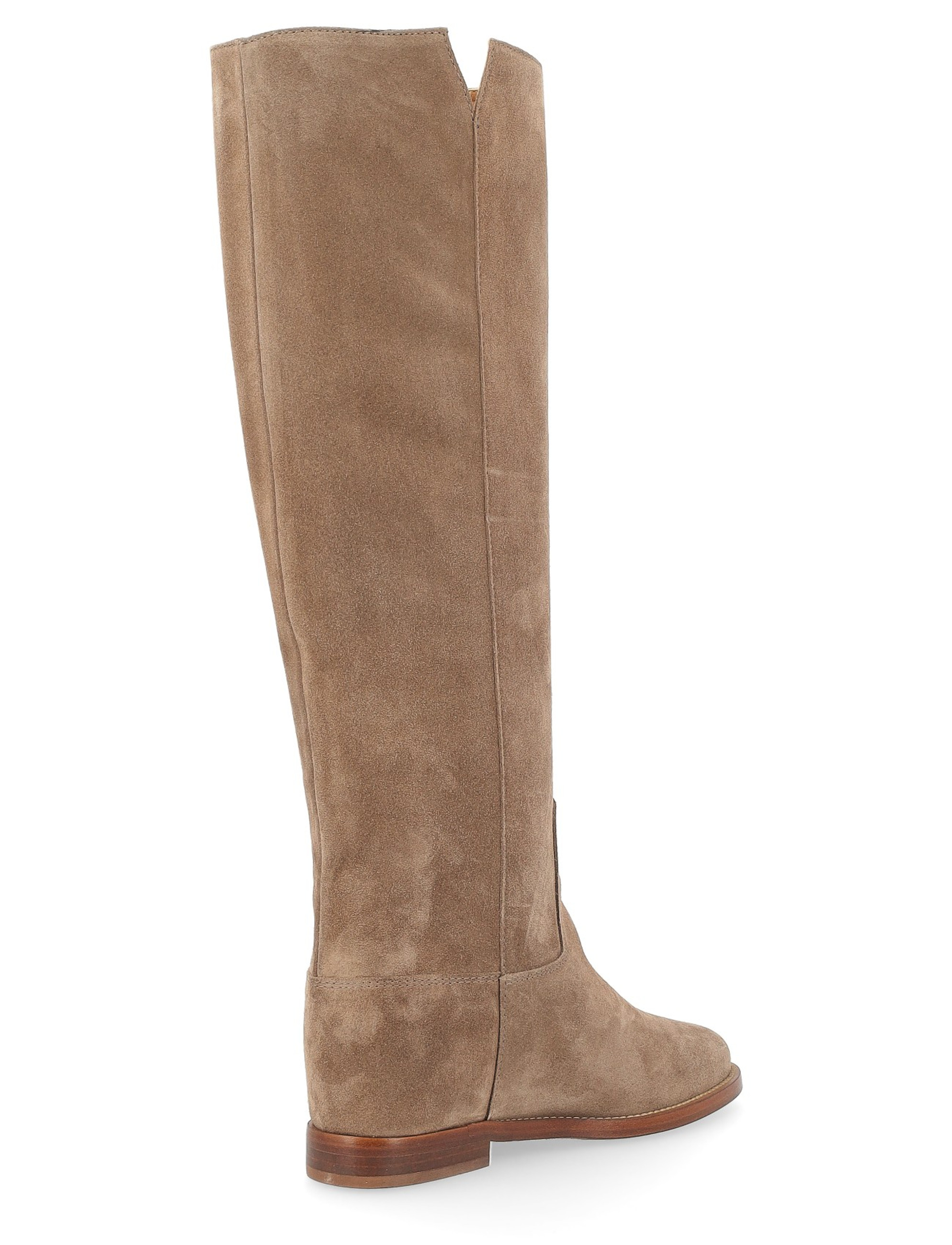 ロングブーツ VIA ROMA 15 FW25 STIVALE ACC NEW (4248 CHAMPAGNE) Via Roma 15 boot in champagne suede with diamond V | H-Brands