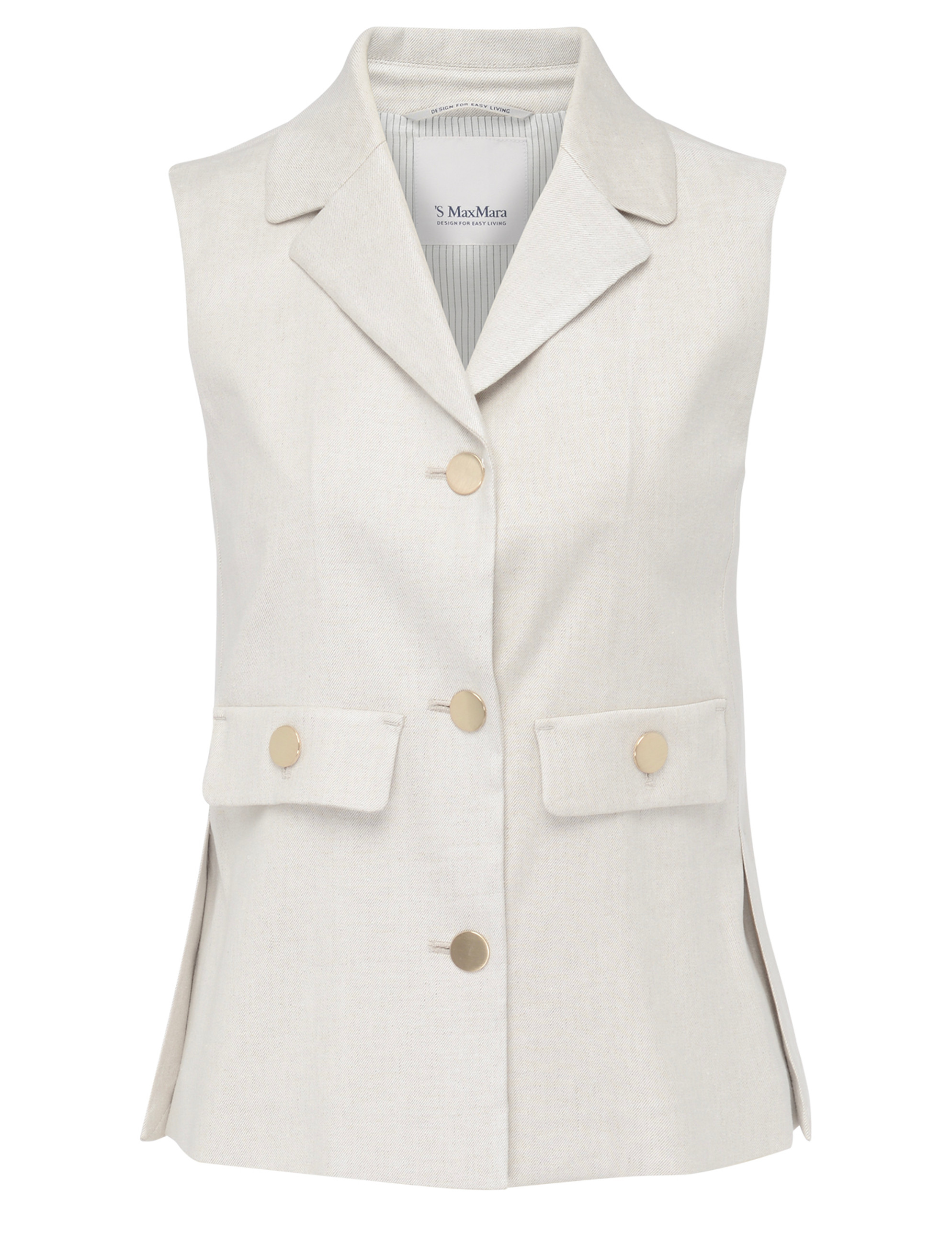 Jacket Gilet 'S Max Mara Caroline jacket in ecru linen | H