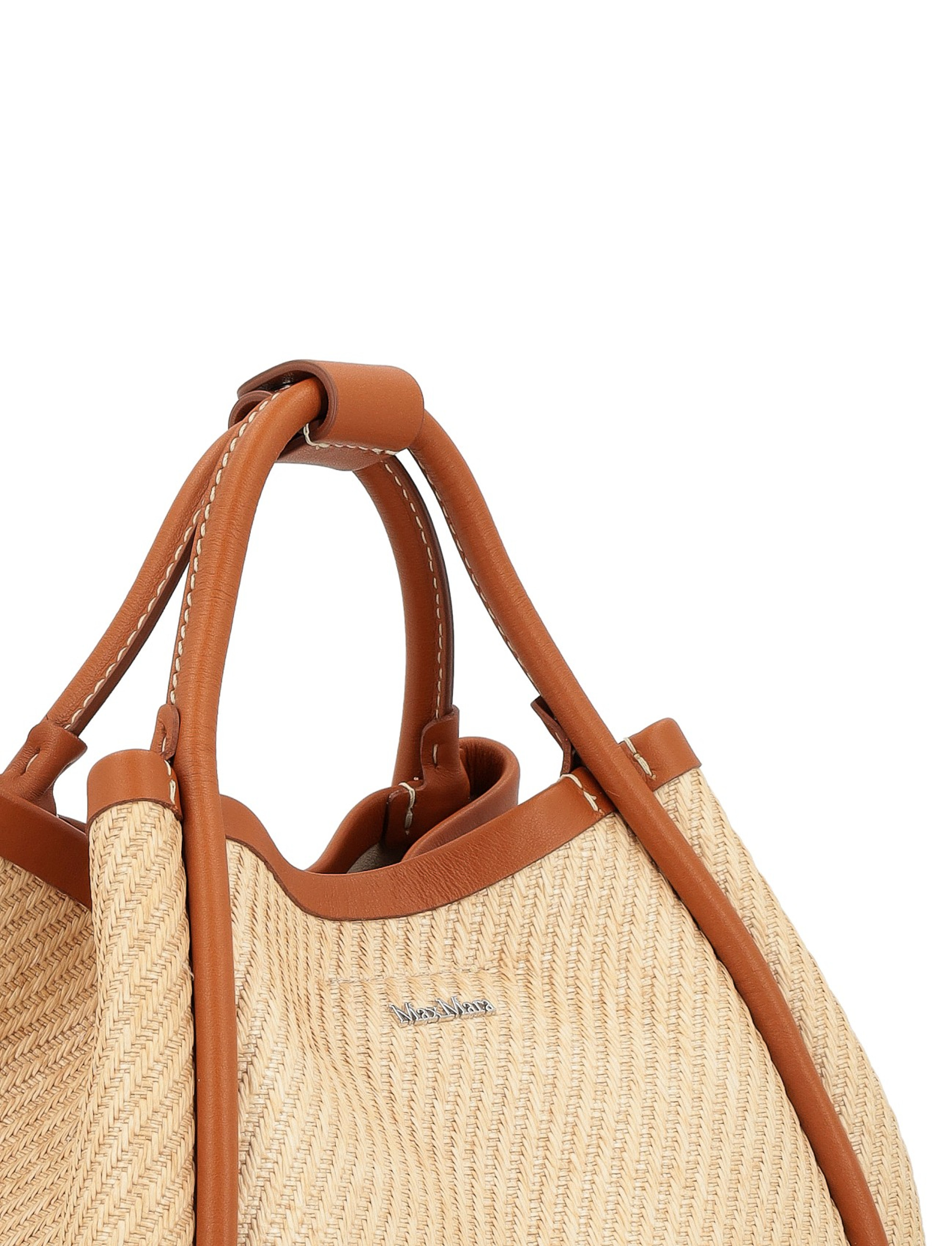 直営♪Max Mara ACCESSORIES エクストラスモール SUMMERMARINEXS マリン] ラフィア エフェクト エクストラ スモール バッグ