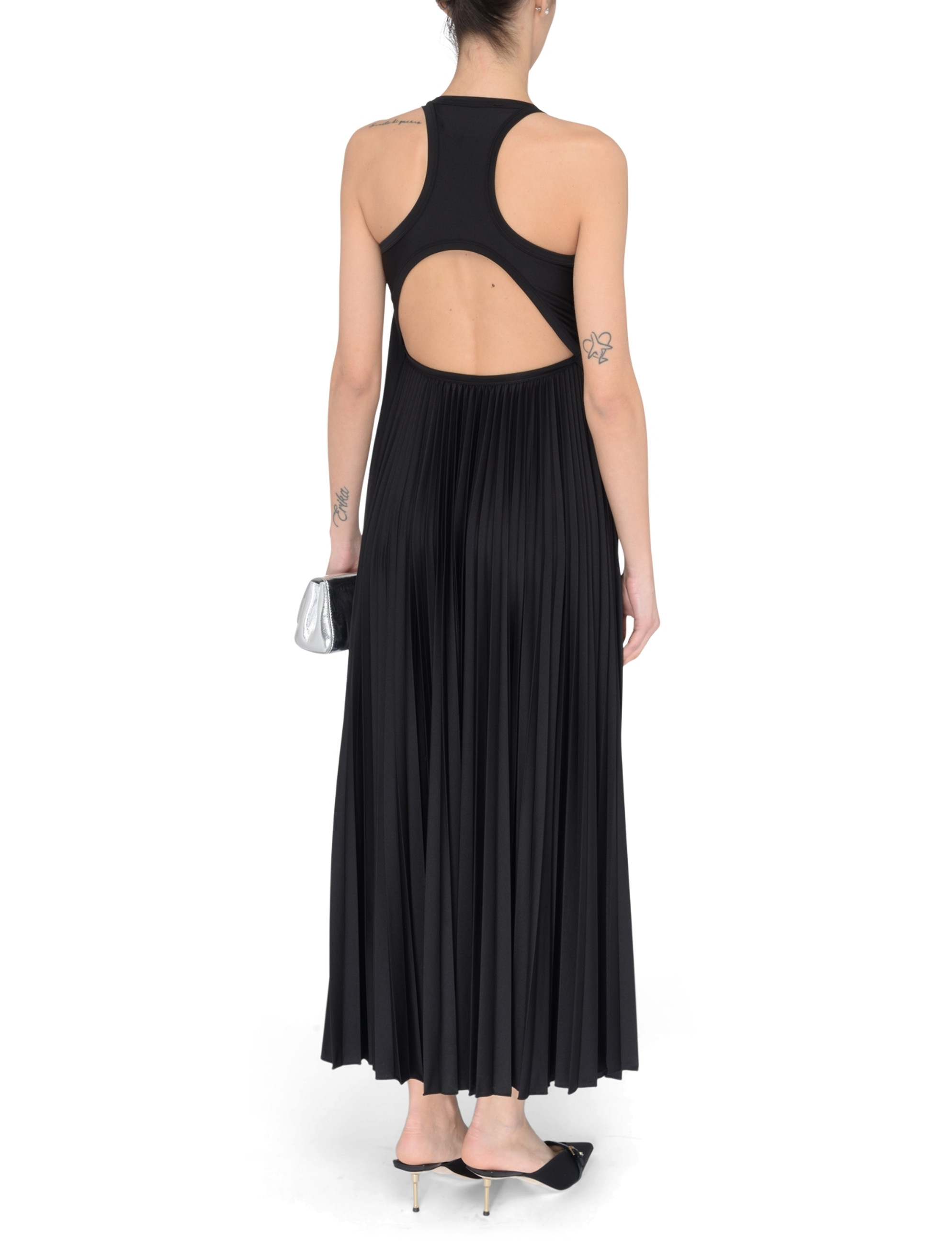 ワンピース SPORTMAX SS25 VERDIER JERSEY DRESS (2512621042600 004) Sportmax Verdier black jersey dress | H-Brands