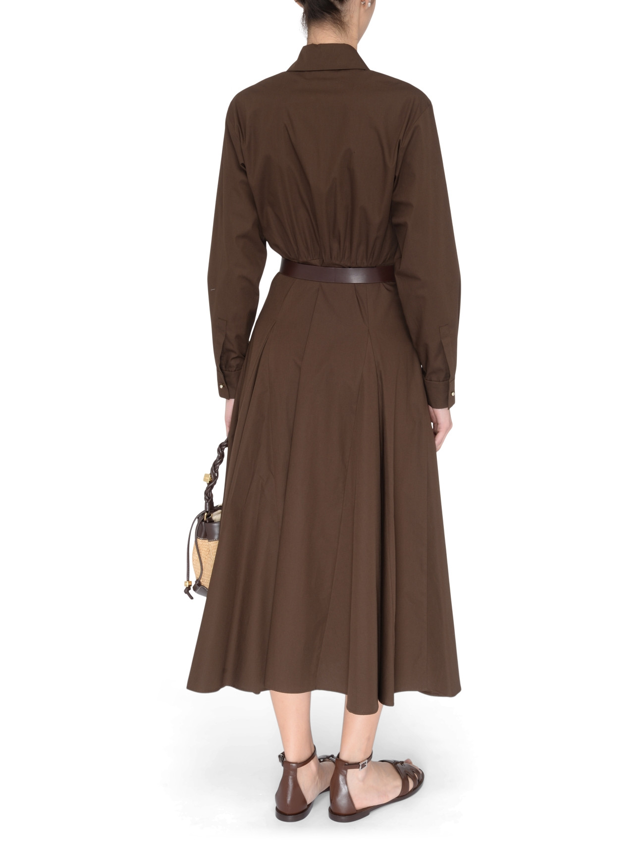 Max Mara Studio dress in brown cotton | H-Brands