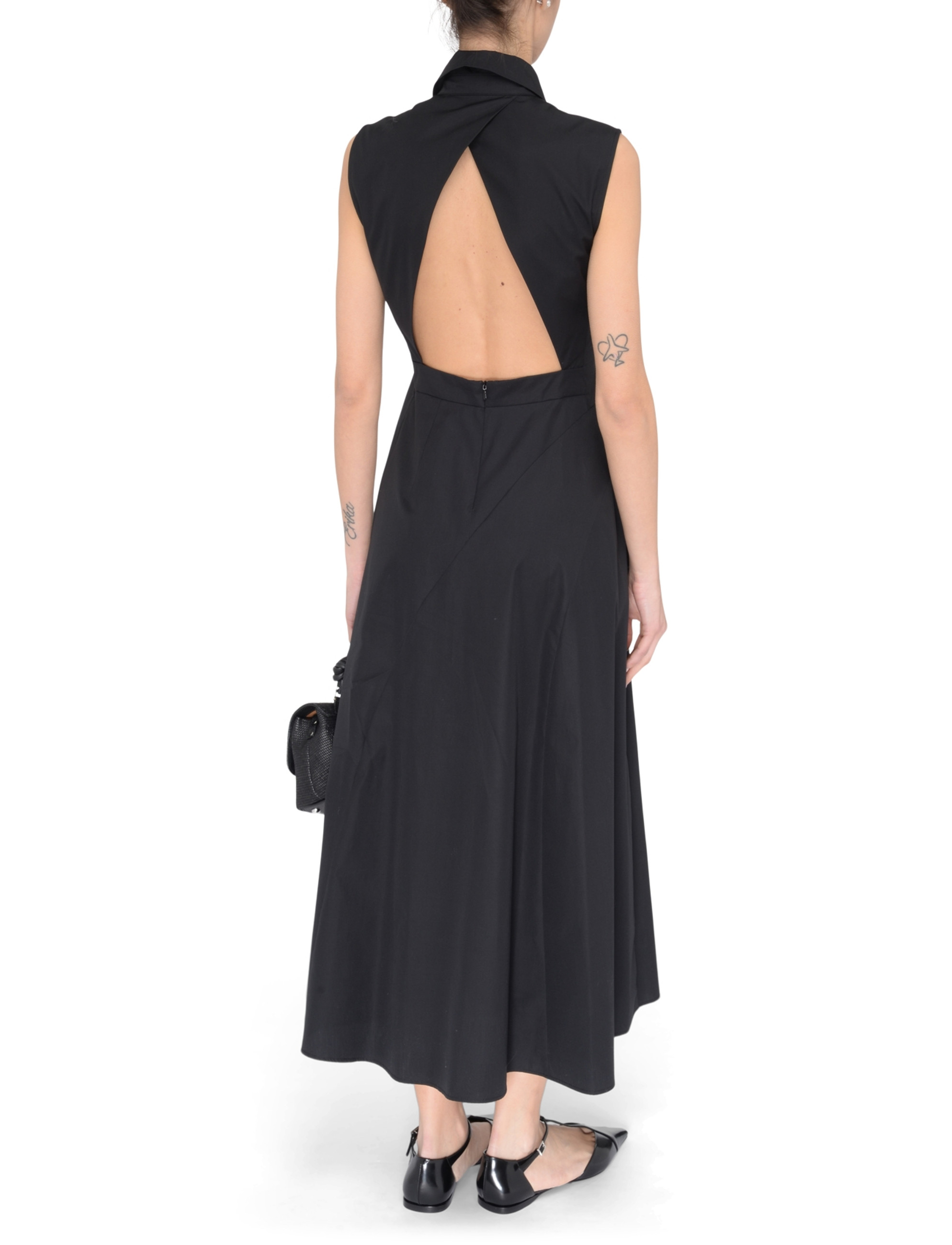 Max Mara Studio Keras black poplin dress | H-Brands
