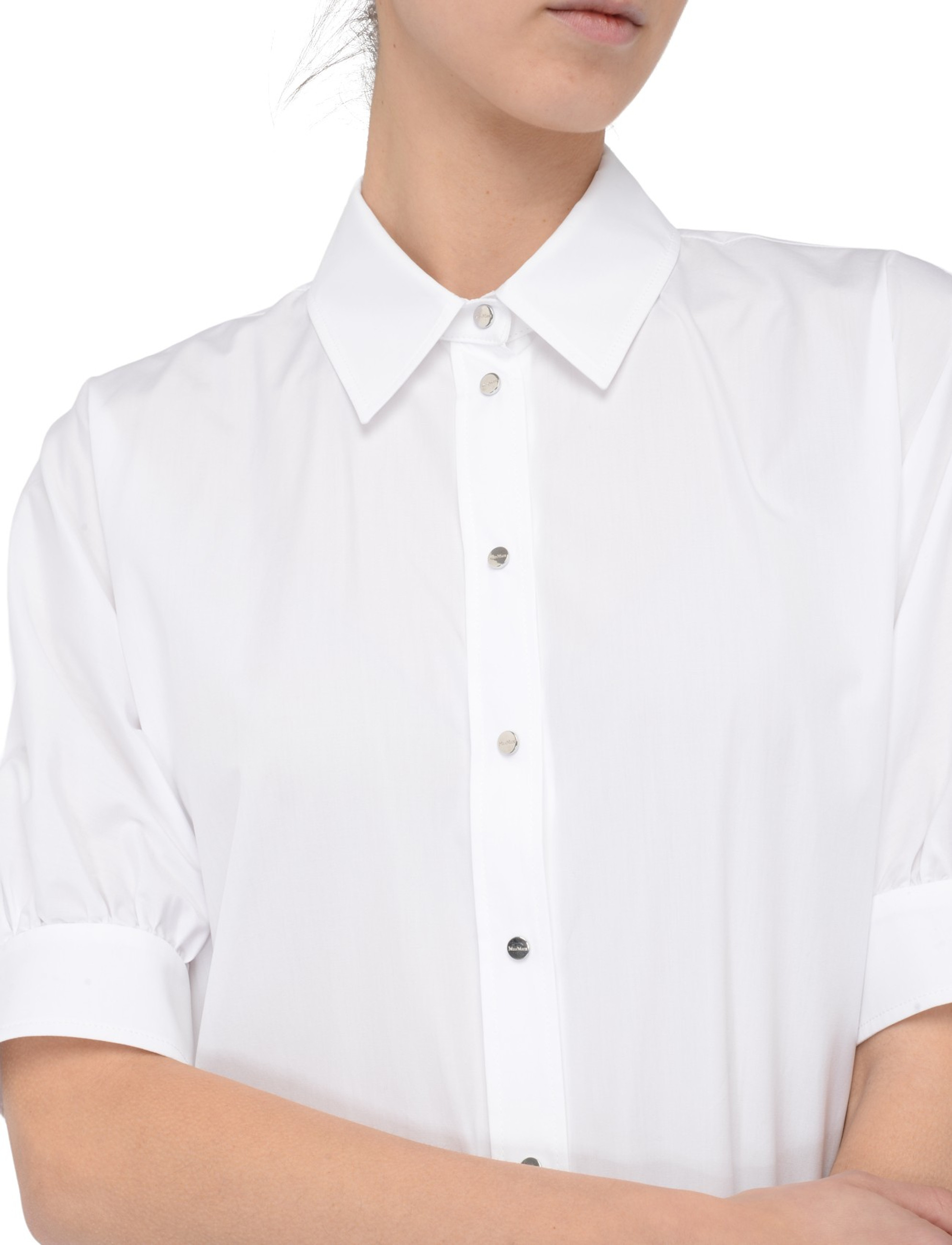 パーティードレス Max Mara CARONTE - Poplin chemisier dress Poplin shirt dress, optical white | 