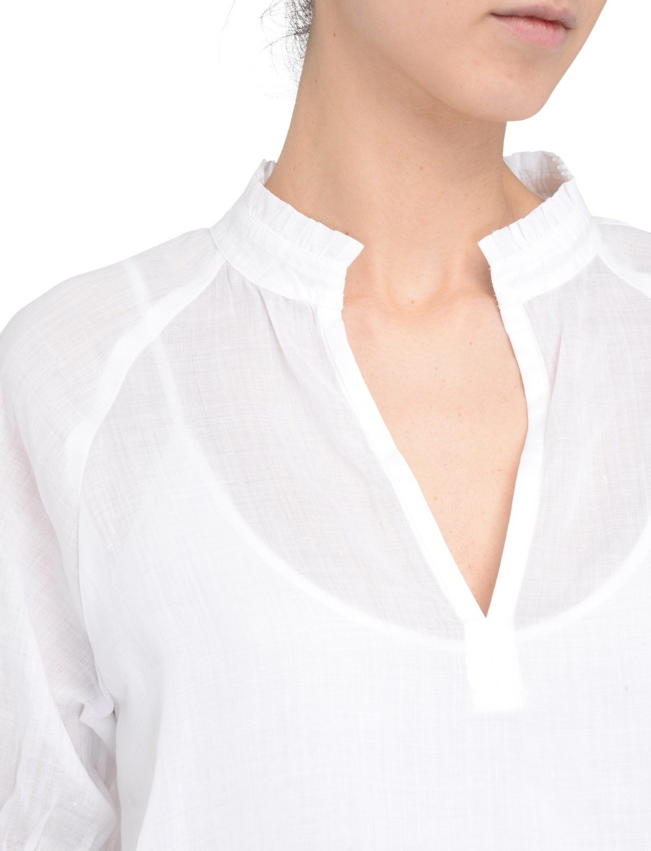 Max Mara Studio Blouse in white gauze | H-Brands