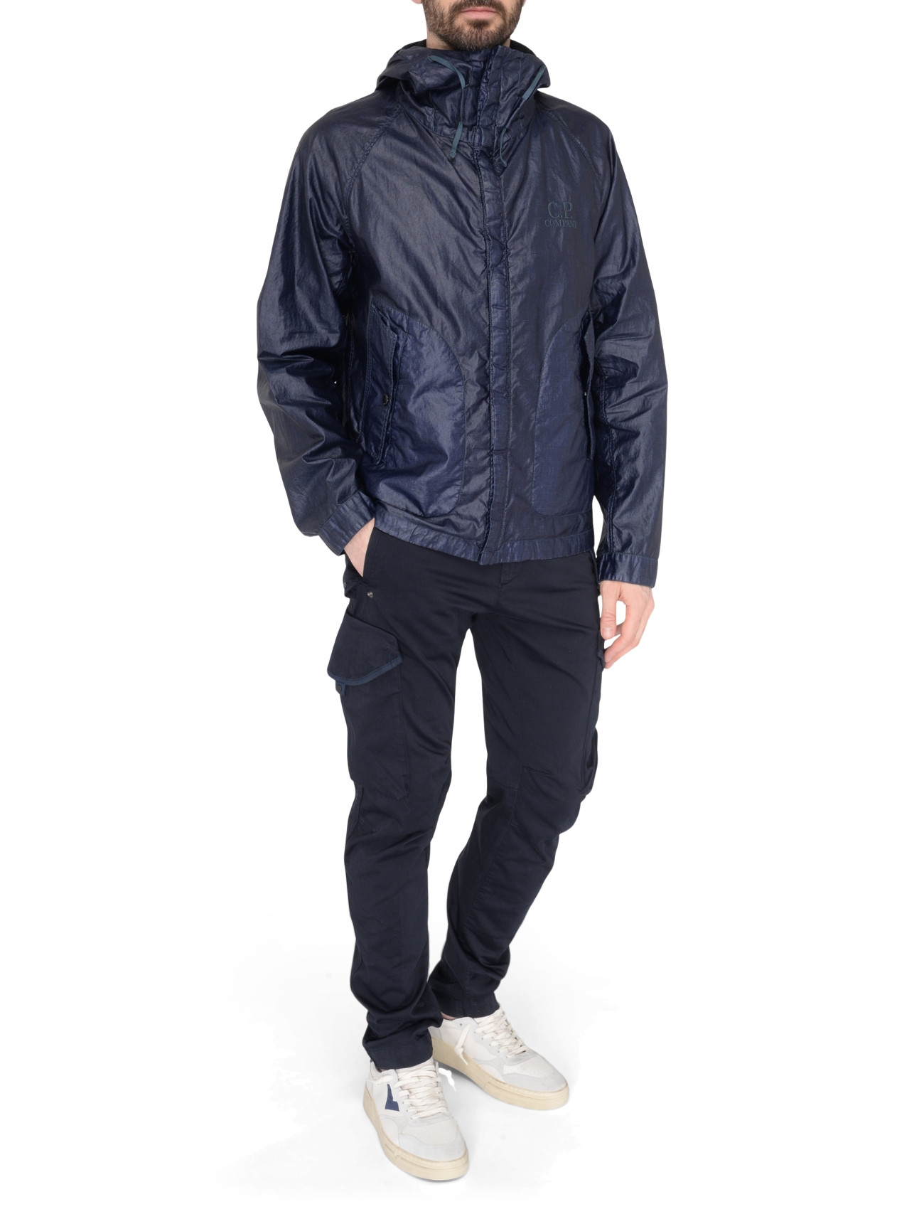 C.P. Company Jacket in Blue Waxed Linen | H-Brands