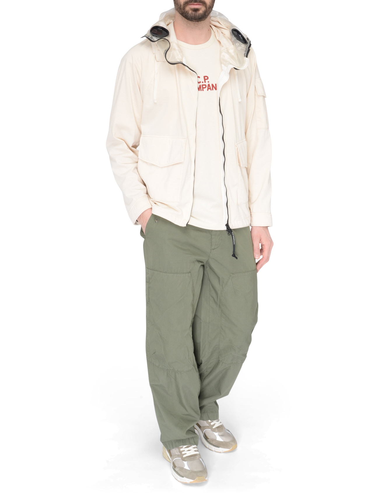 C.P. Company Jacket in Beige Jersey | H-Brands