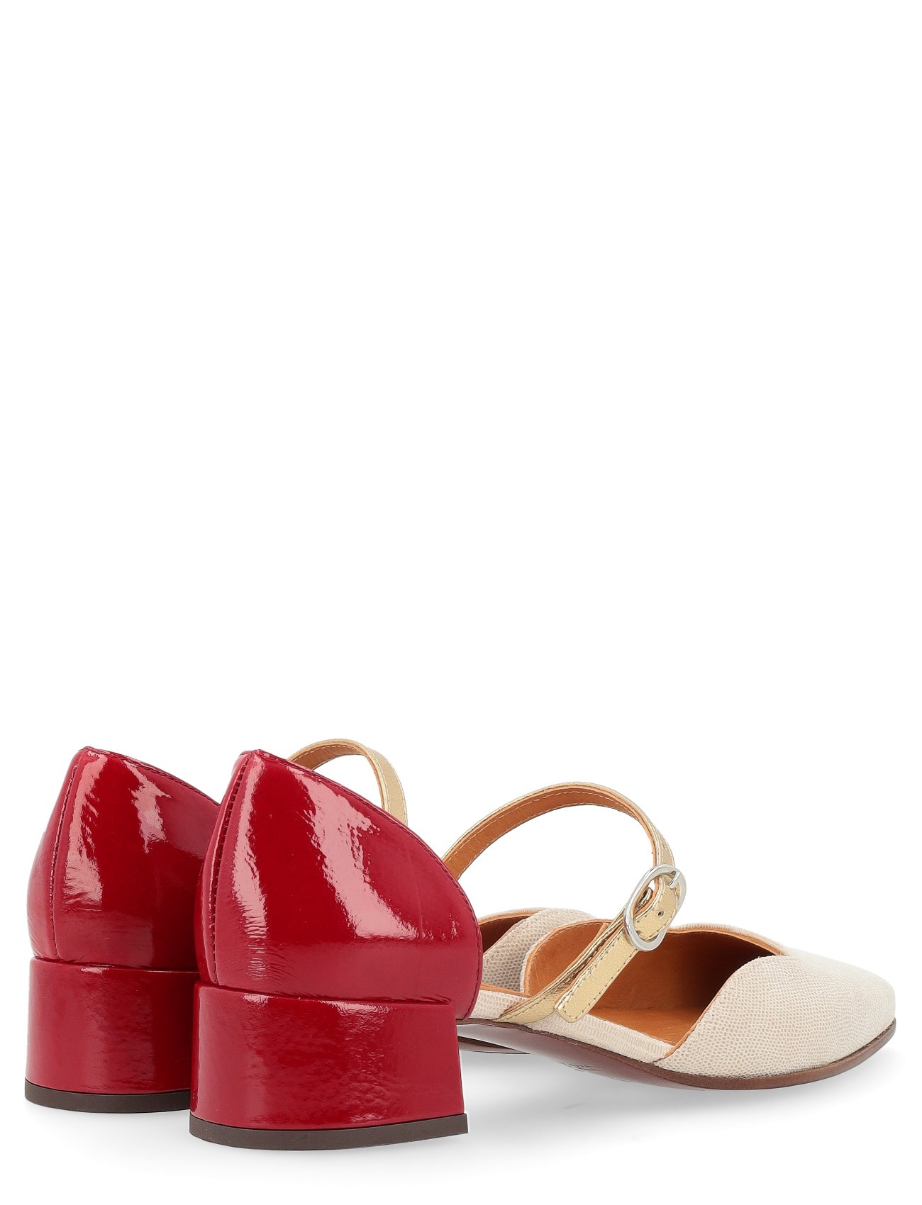 Chie Mihara heeled shoe in beige leather | H-Brands