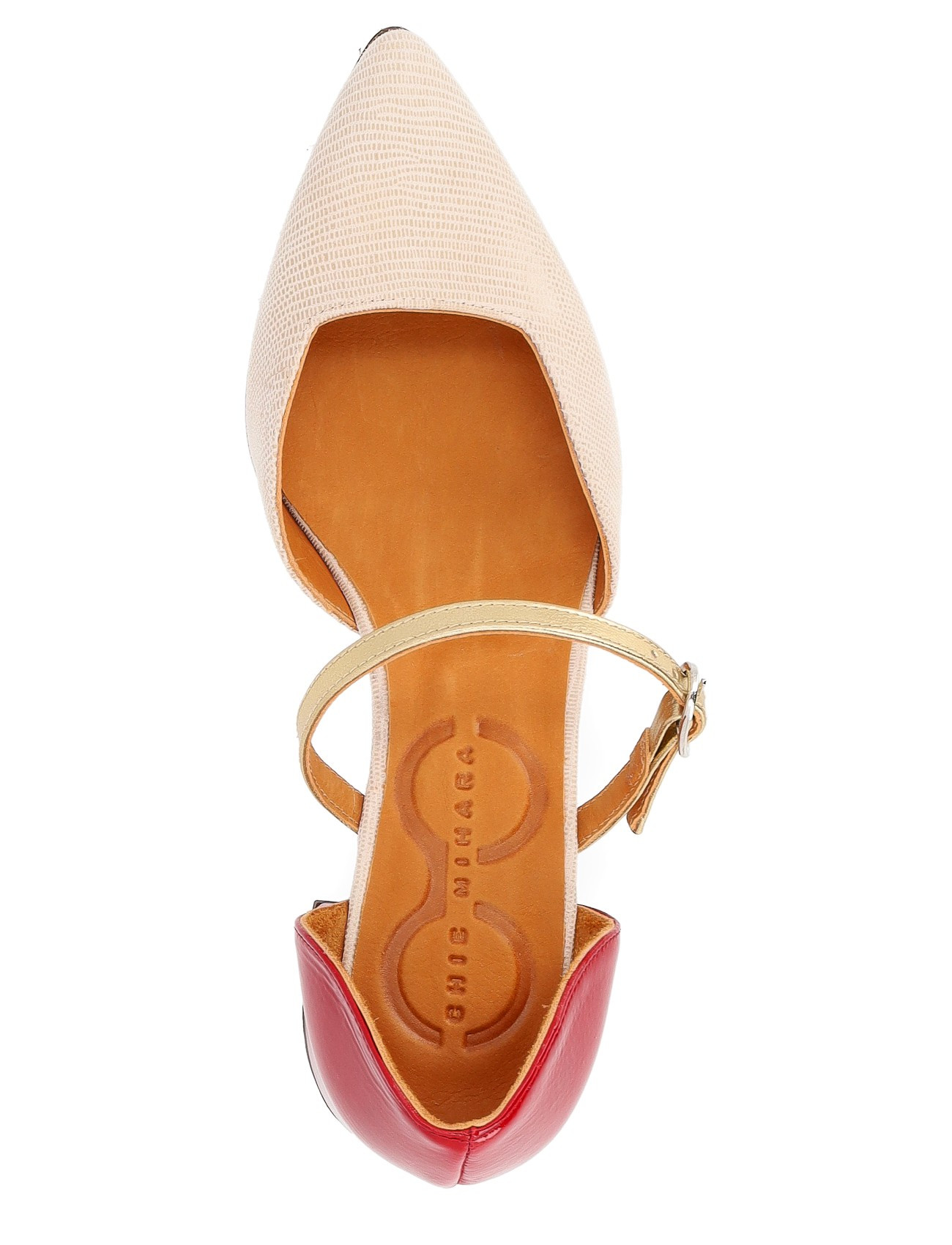 Chie Mihara heeled shoe in beige leather | H-Brands