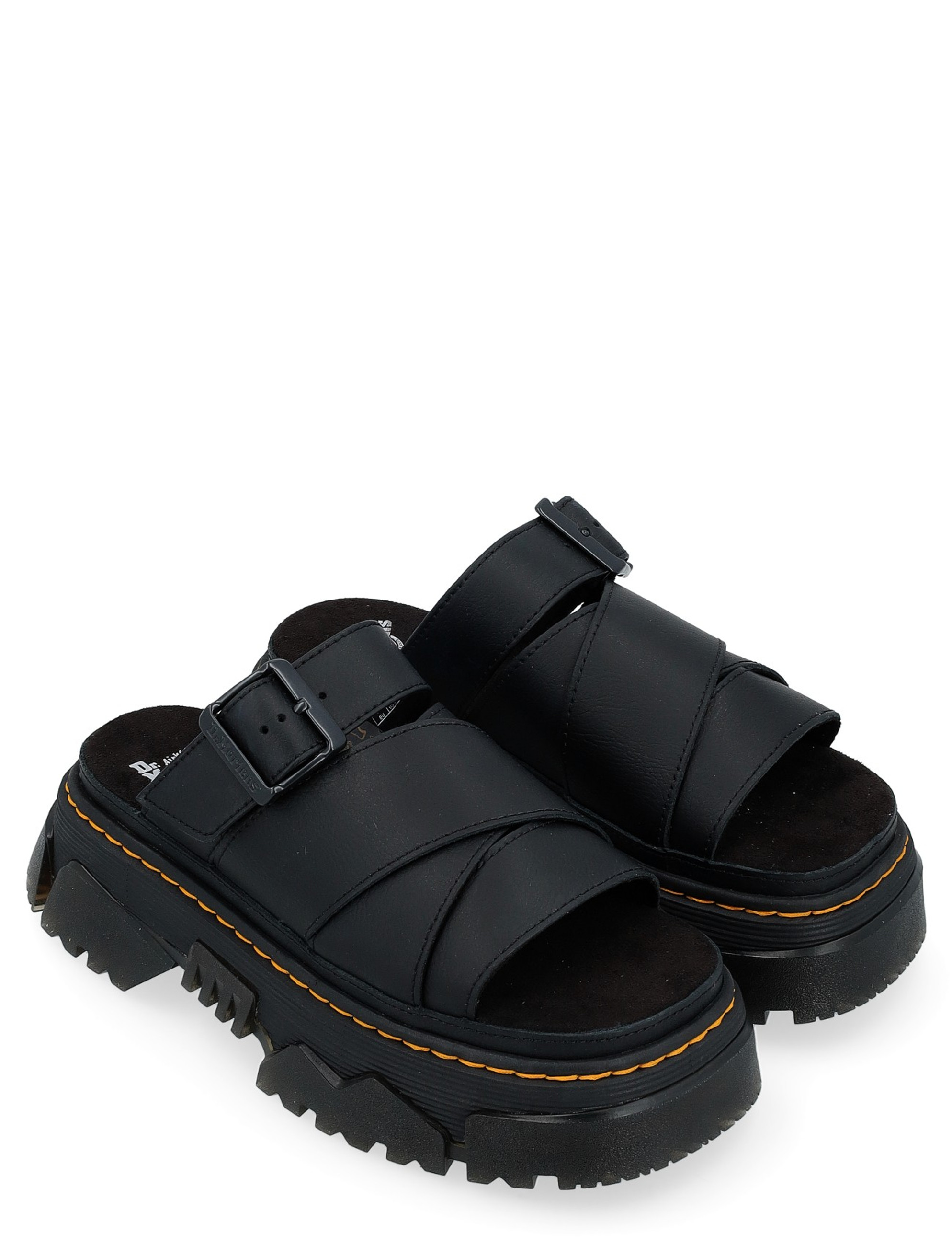 Dr. Martens☆Mattison Leather Slide Sandals サンダル【UK発】 Sandalwood Dr. Martens Mattison Slide in Black Leather | H