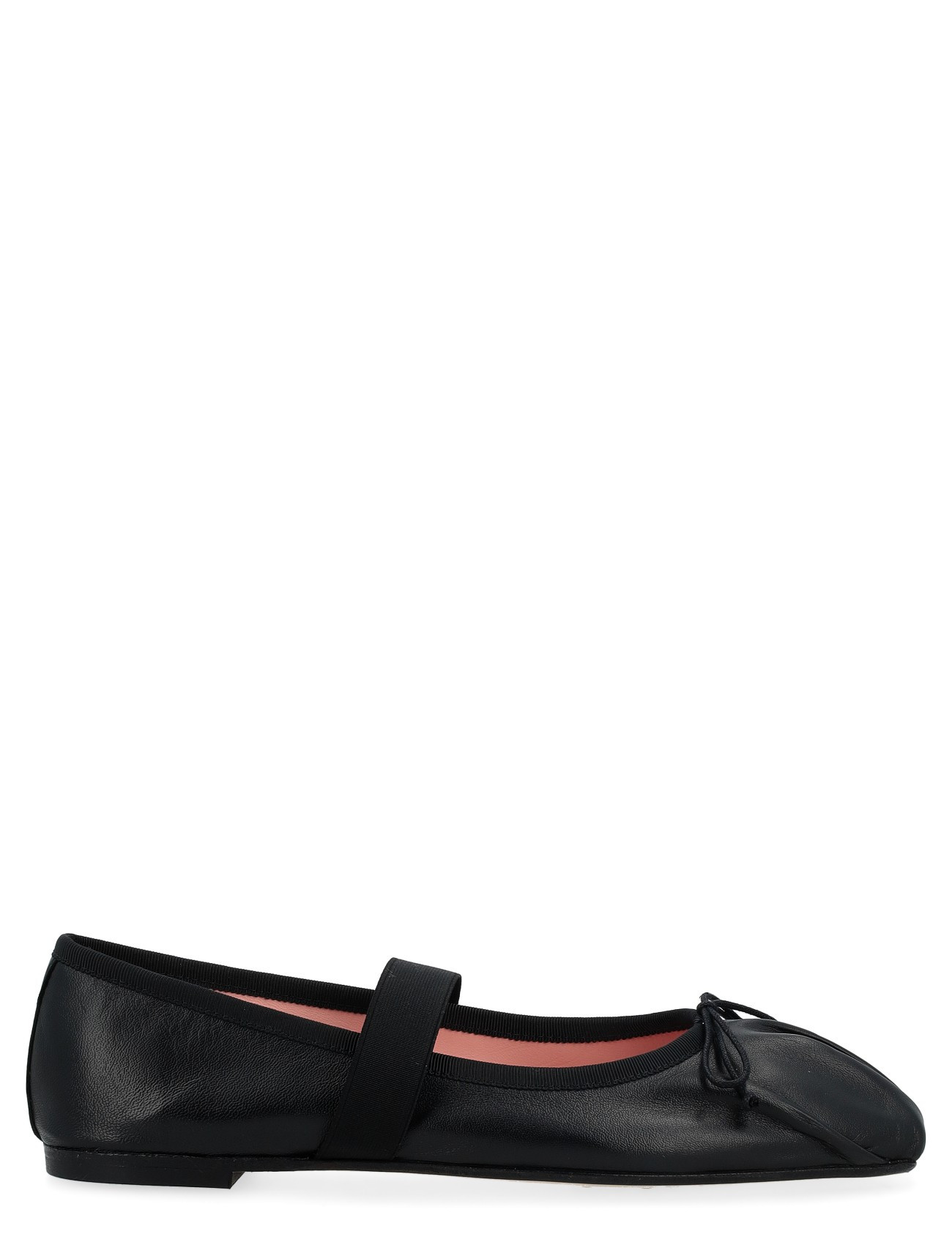 Pretty Ballerinas Camille Black Leather Ballet Flats | H-Brands