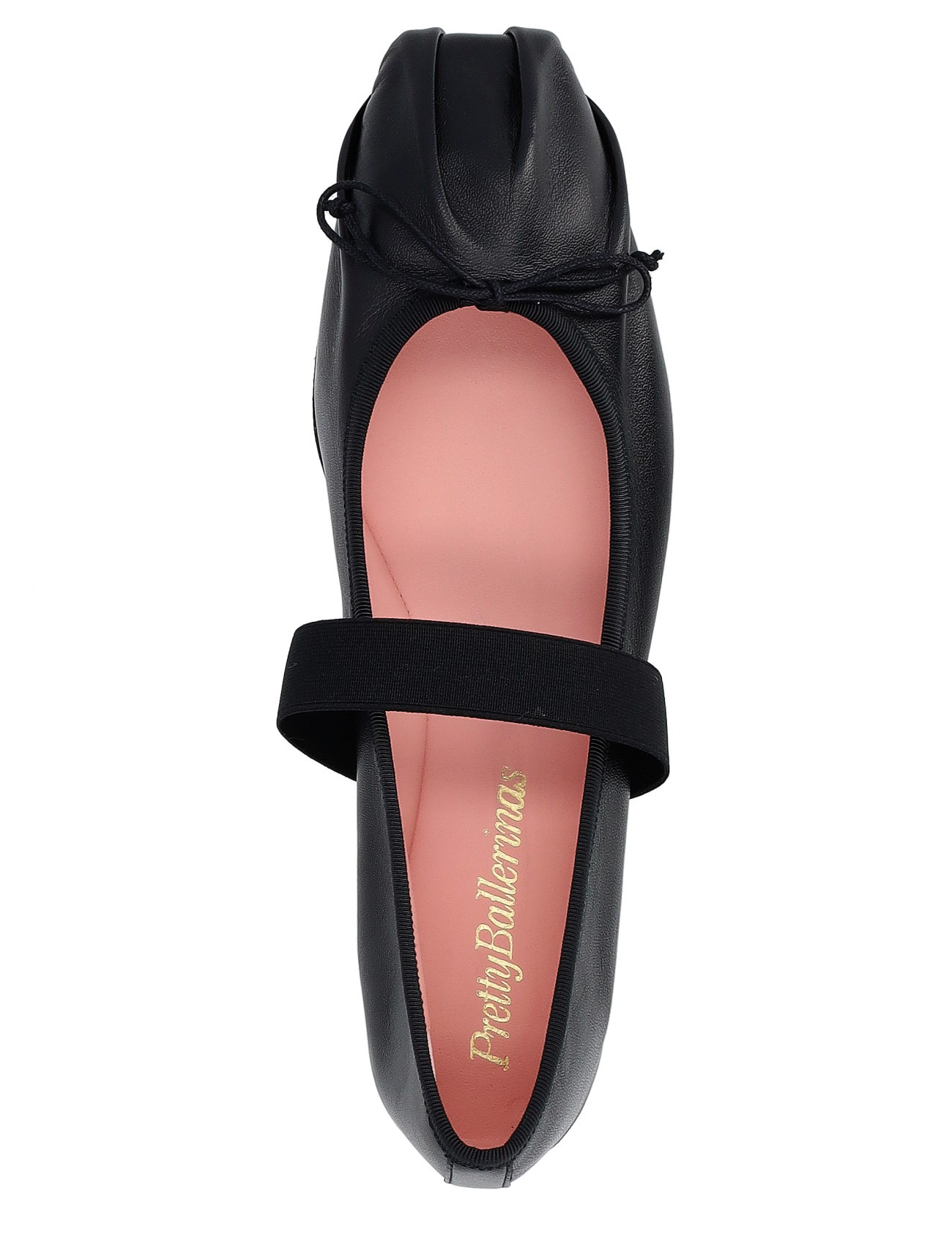 Pretty Ballerinas Camille Black Leather Ballet Flats | H-Brands