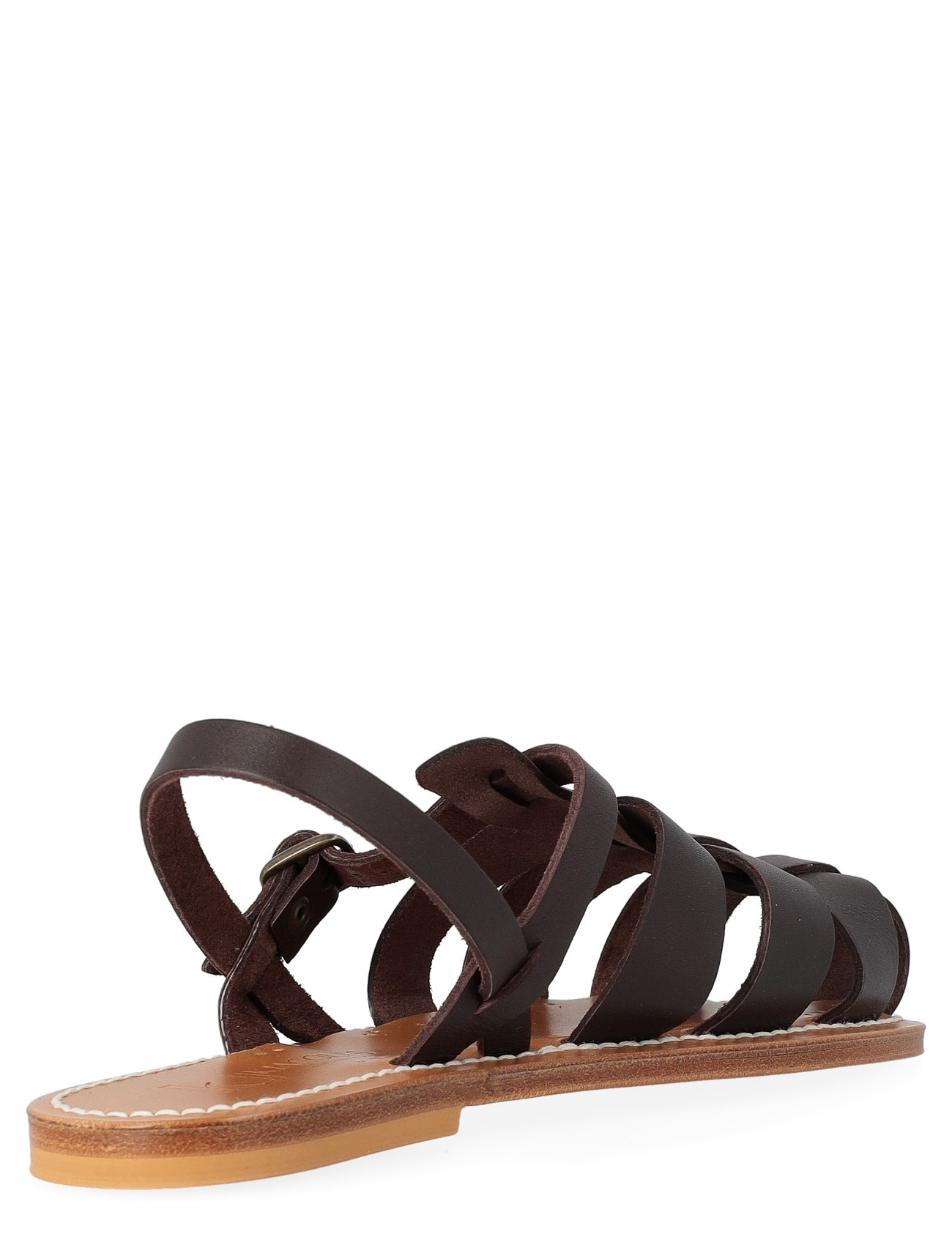 K.Jacques St. Tropez Lemonia Sandal in Brown Leather | H-Brands