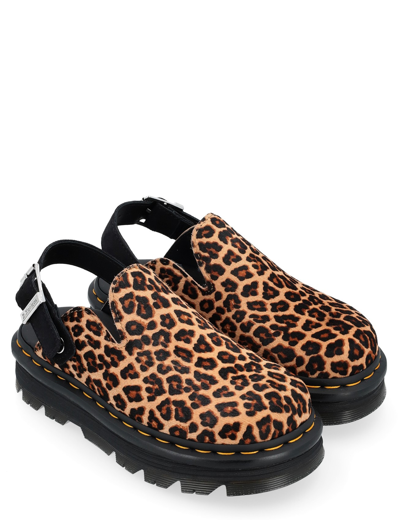 Dr. Martens Leopard-Print Leather Mules | H-Brands