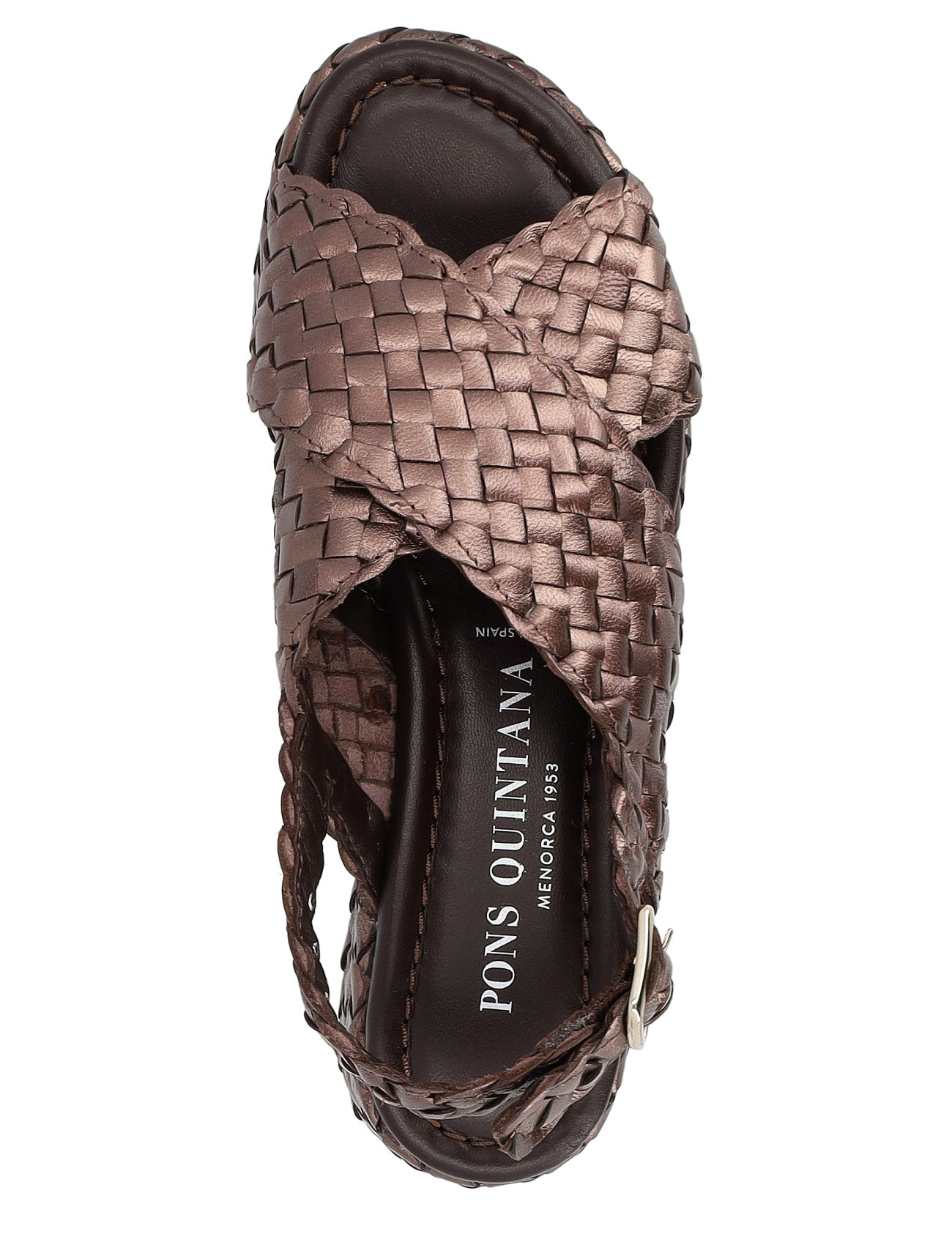 Pons Quintana Sandal in Brown Metallic Leather | H-Brands