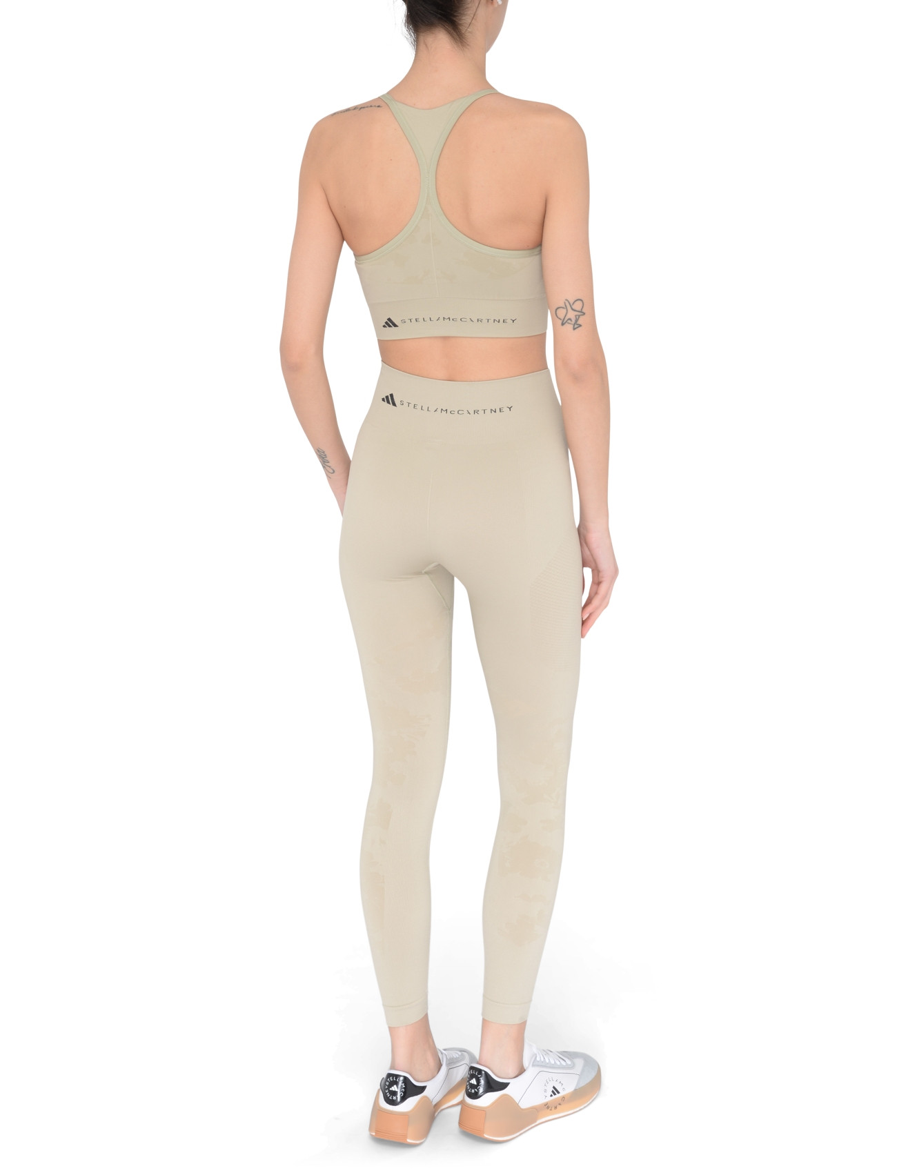 Leggings Adidas by Stella McCartney in tessuto tecnico beige H