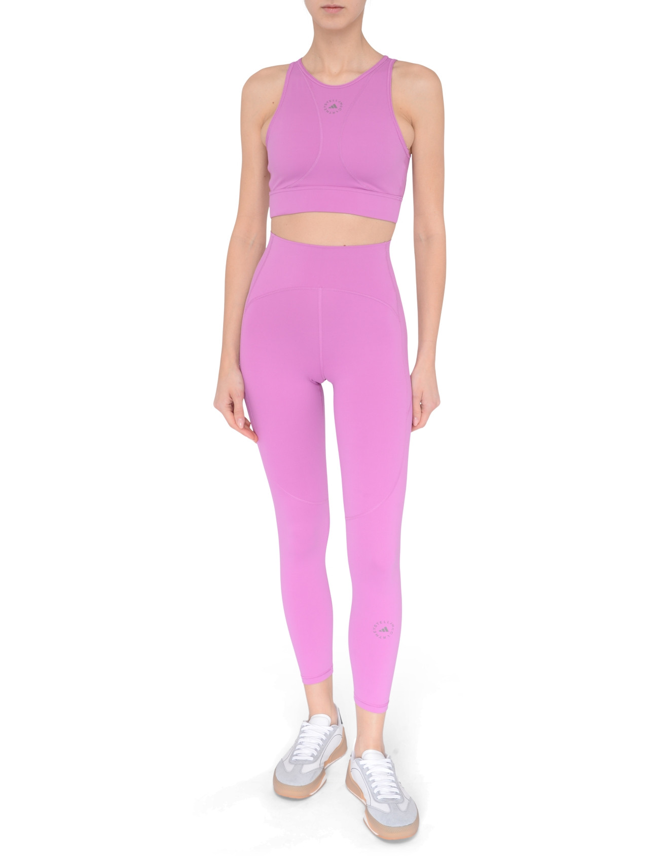 Leggings 7/8 Adidas by Stella McCartney in tessuto tecnico rosa
