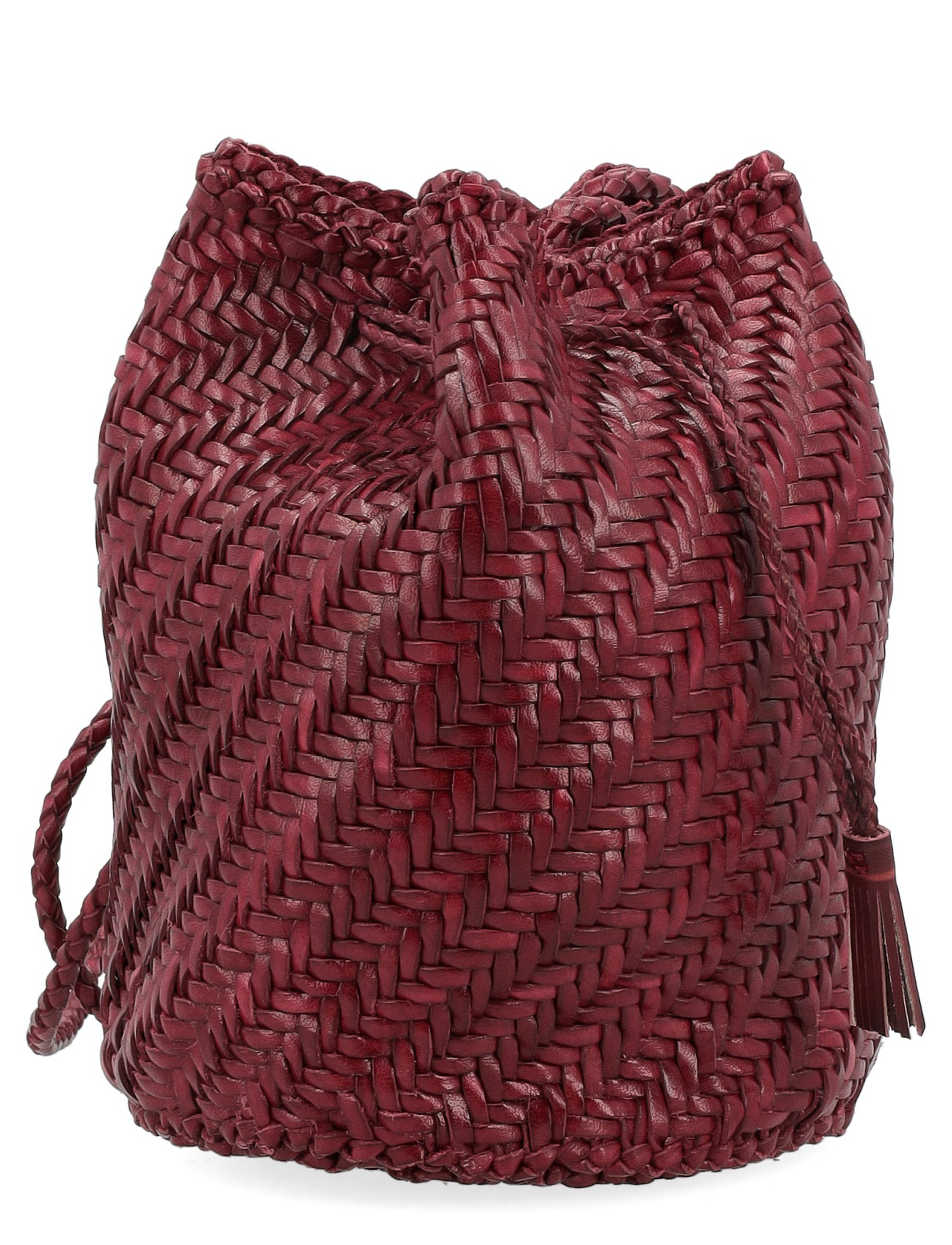 Dragon Diffusion PomPom Double Jump bag in burgundy leather